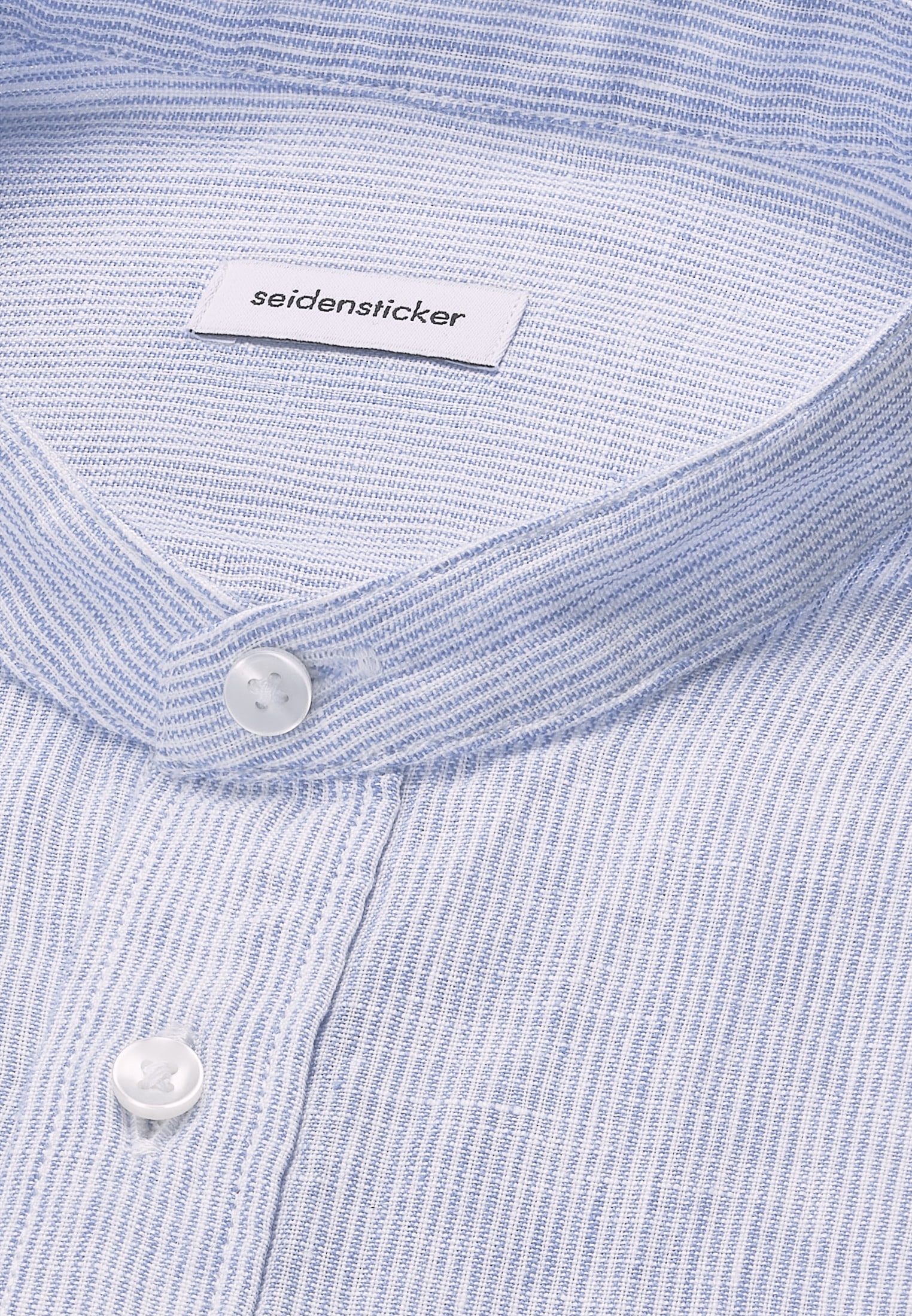 seidensticker Leinenhemd »Schwarze Rose« Regular 1/1 Stehkragen Gestreift