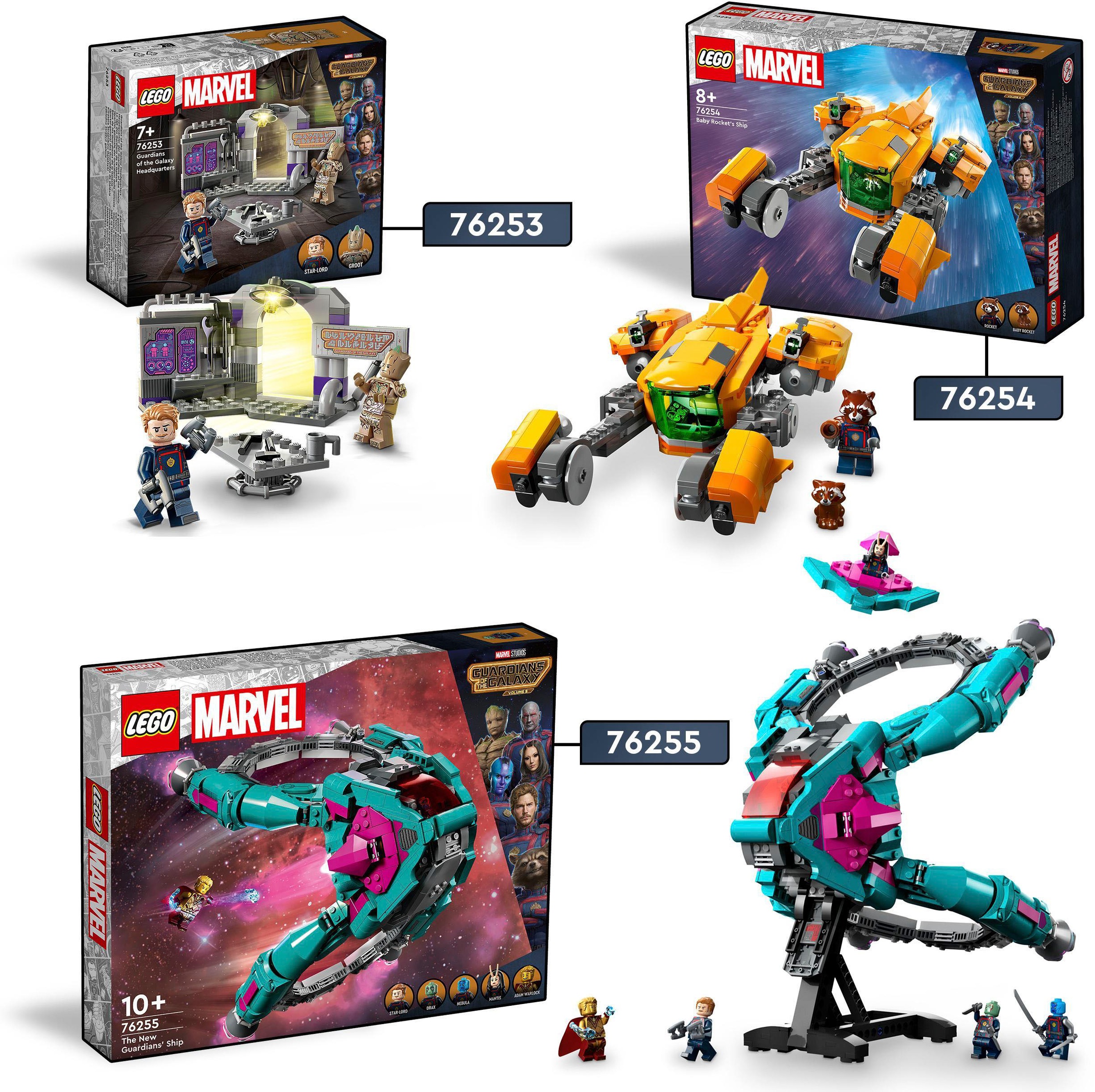 LEGO® Konstruktionsspielsteine »Baby Rockets Schiff (76254), LEGO® Marvel«, (330 St.), Made in Europe