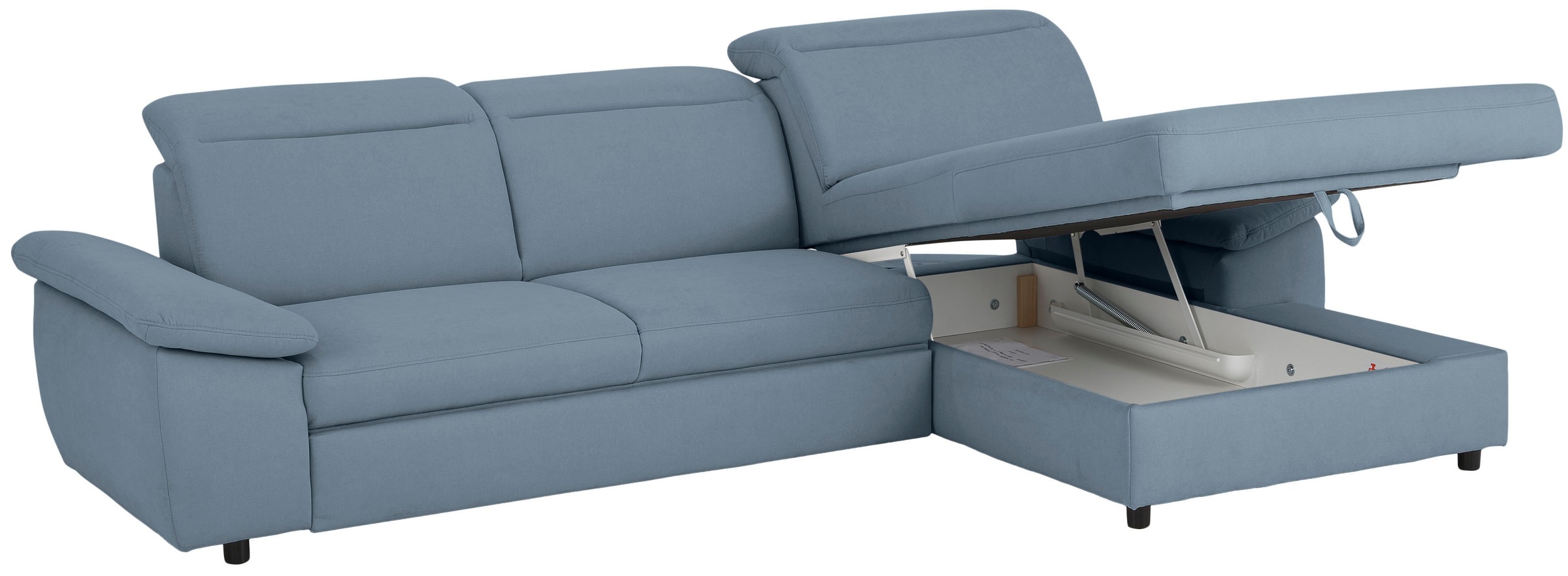 Home affaire Ecksofa »Mauritius L-Form«, mit Kopfteil- und Armlehnverstellung, mit Bettfunktion und Bettkasten