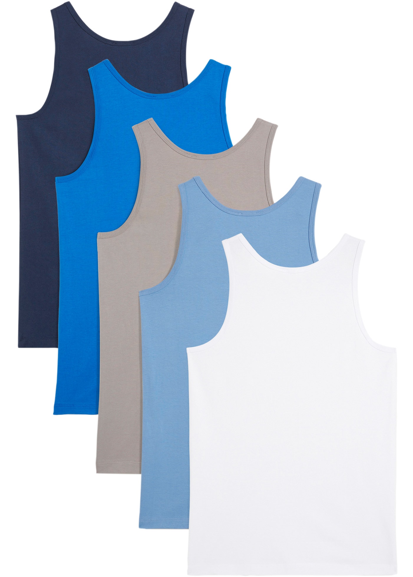 bonprix Unterhemd Packung, 5, 5 Stk. Unterhemd mit weicher Baumwolle (5er Pack)