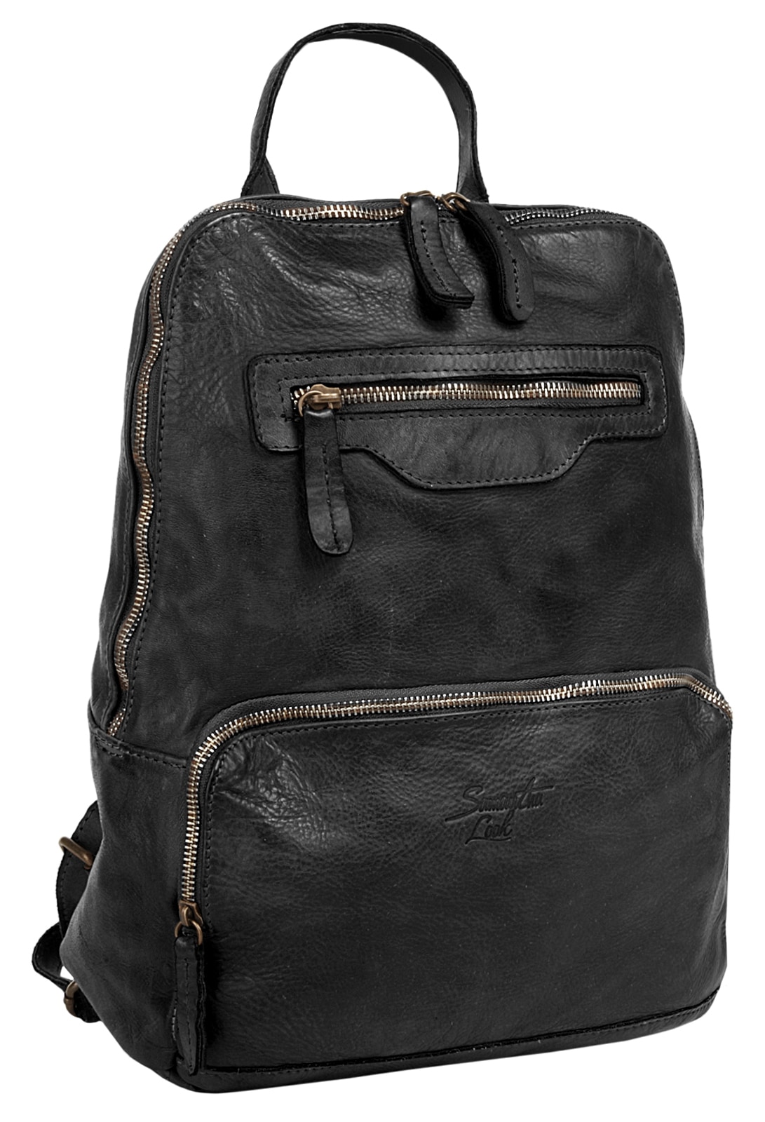 Samantha Look Cityrucksack, echt Leder, Made in Italy