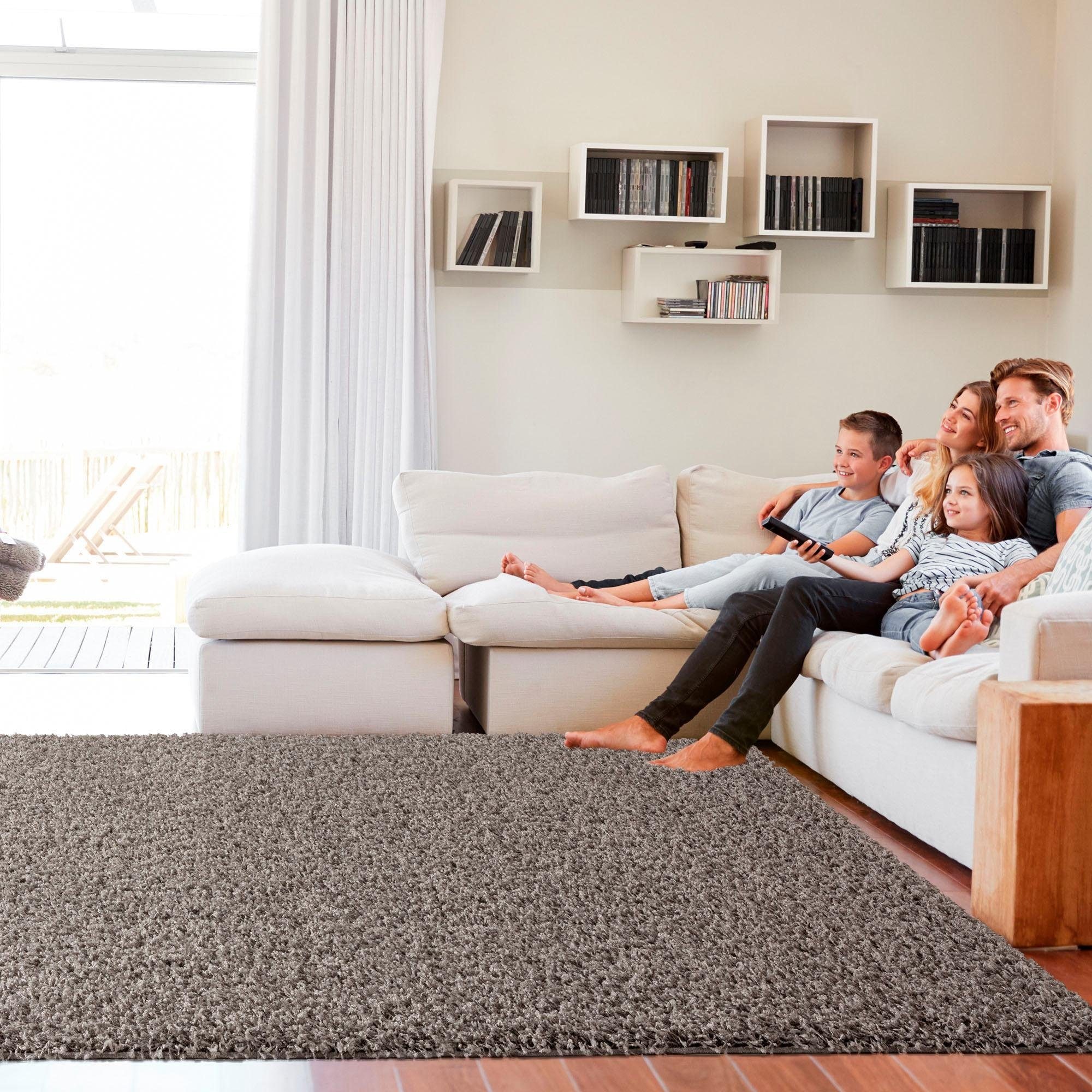 Sanat Hochflor-Teppich »LOCA« rechteckig 30 mm Höhe Wohnzimmer, Langflor, Shaggy, Schlafzimmer
