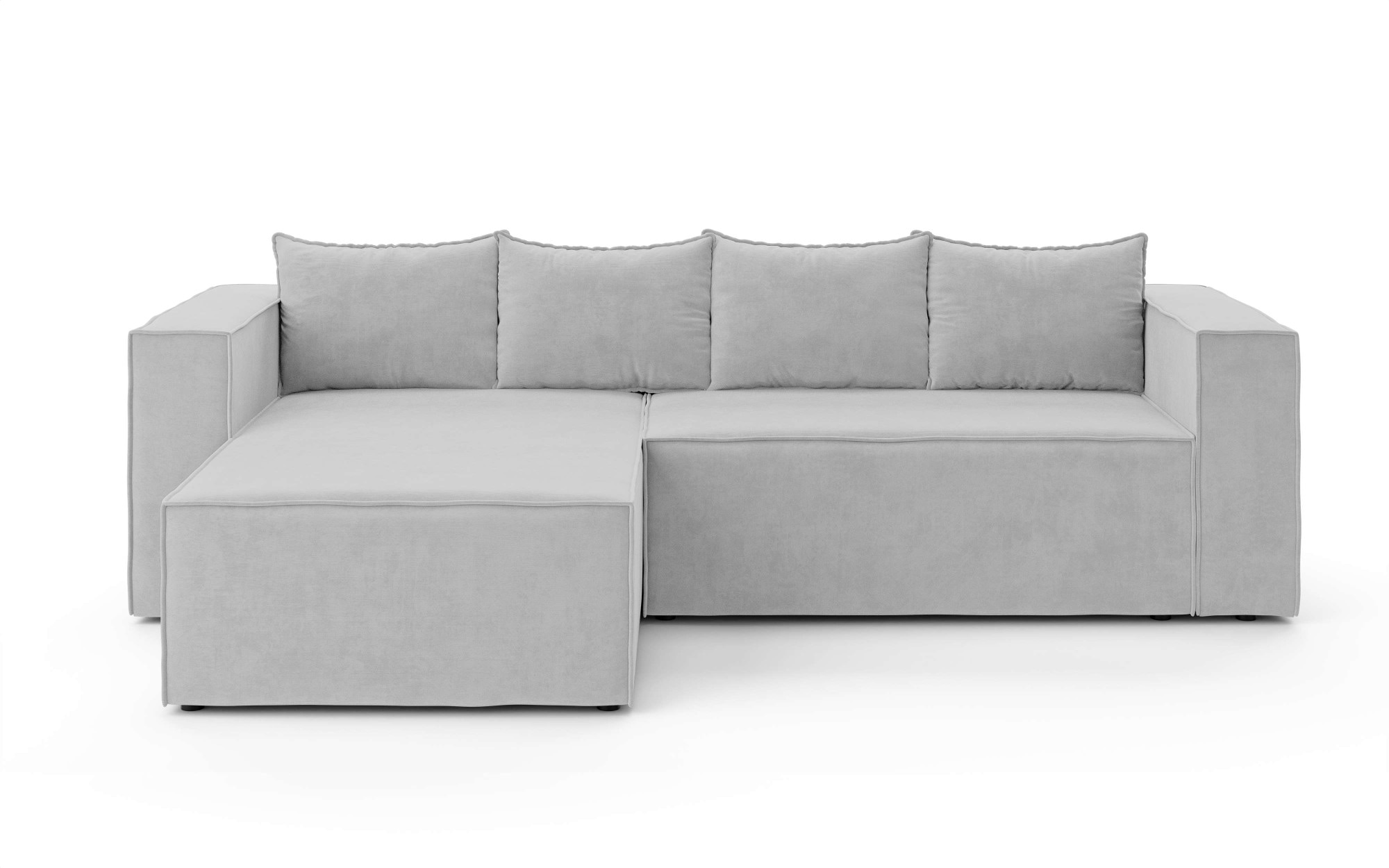 INOSIGN Ecksofa »LINCOLNVILLE mit Bettfunktion und Bettkasten, Maße B/H/T 244/76/150 cm«, L-Form mit Wellenunterfederung, Recamiere beidseitig montierbar