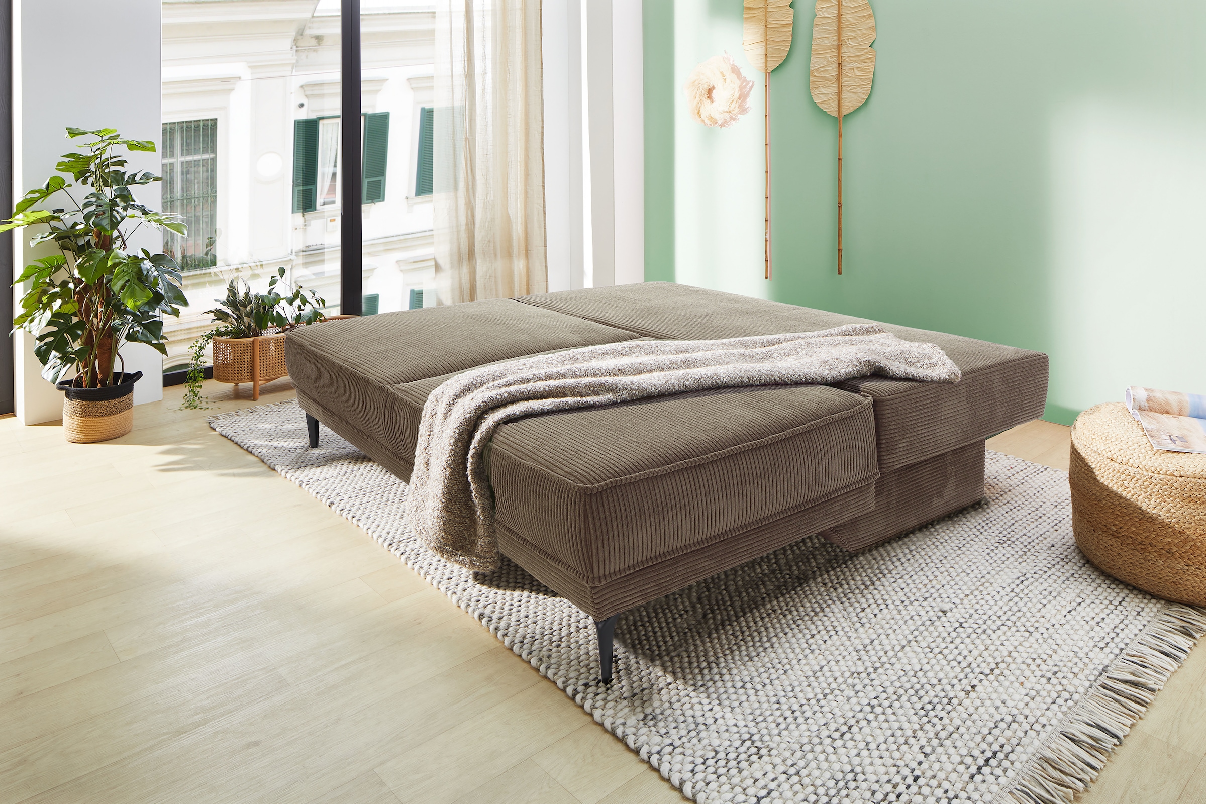 Jockenhöfer Gruppe Schlafsofa »Maestro, B: 203 cm, Liegefl. 161x200 cm, Dauerschläfer« mit Bettfunktion & Bettkasten, Tonnentaschenfederkern