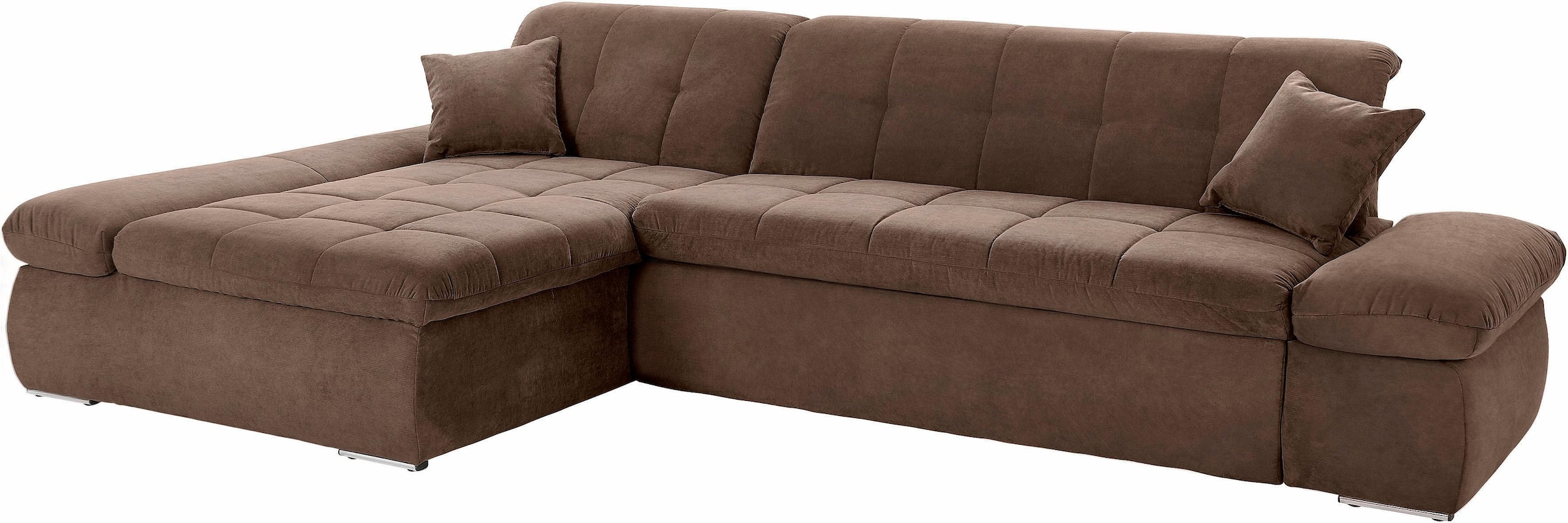 DOMO collection Ecksofa »NMoric XXL, B/T/H: 300/172/80cm, L-Form«, wahlweise mit Bettfunktion und Armlehnverstellung