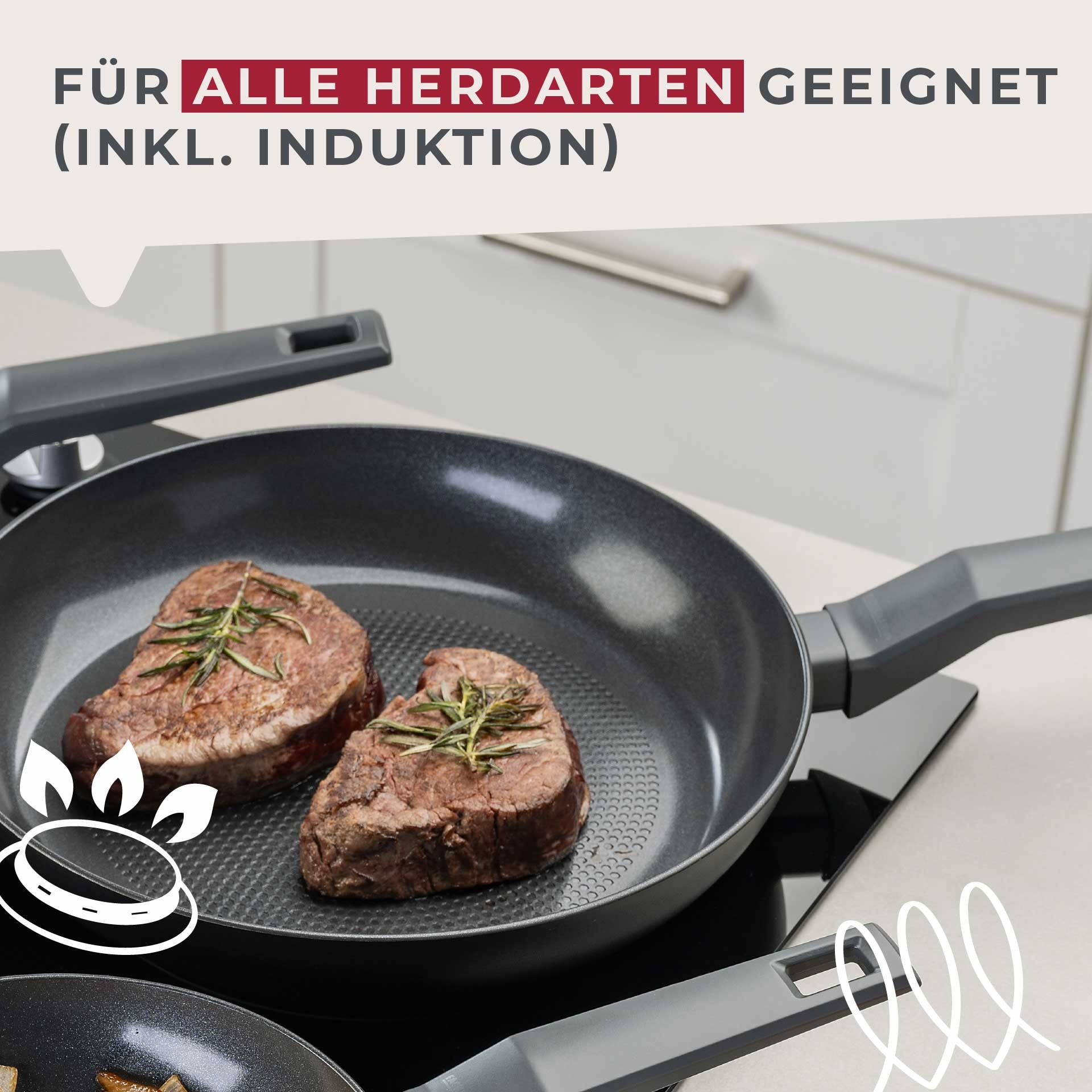 FACKELMANN Bratpfanne »Statement« Aluminium Set, 2 Stk. tlg. 2er Pfannenset Statement – Bratpfannen, Kochpfannen, Aluminium-Pfannen