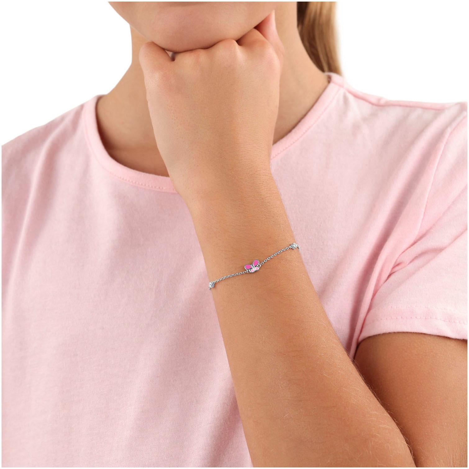 Prinzessin Lillifee Armband »Schmetterling, 2037949«, mit Zirkonia (synth.) und Emaille