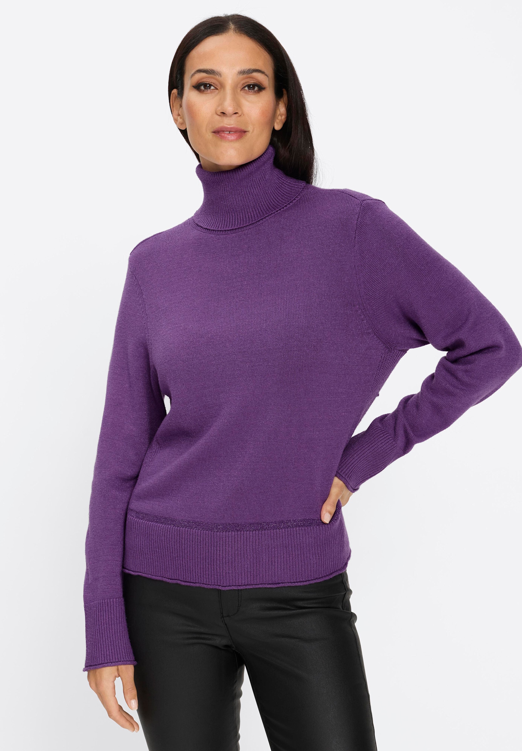 heine Longpullover »Pullover Rollkragenpullover mit Effektgarn«