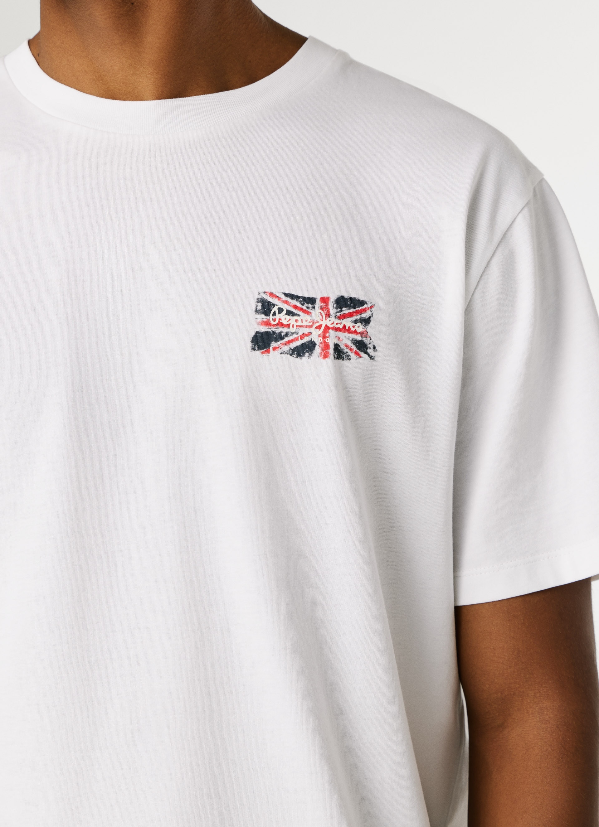 Pepe Jeans Langarmshirt »Small Flag« aus reiner Baumwolle, Rundhals