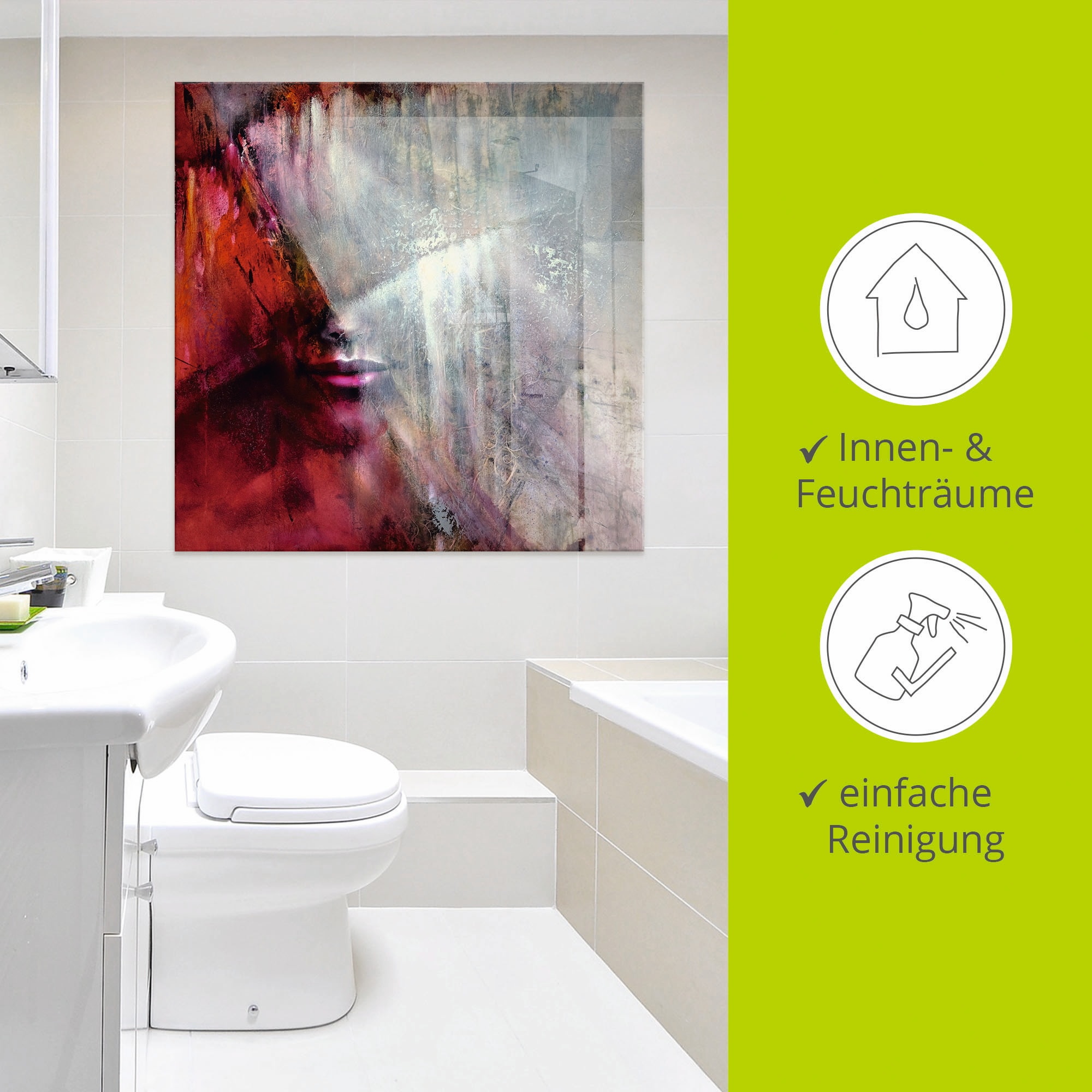 Artland Glasbild »Julia« Frau 1 Stk. tlg. in verschiedenen Größen