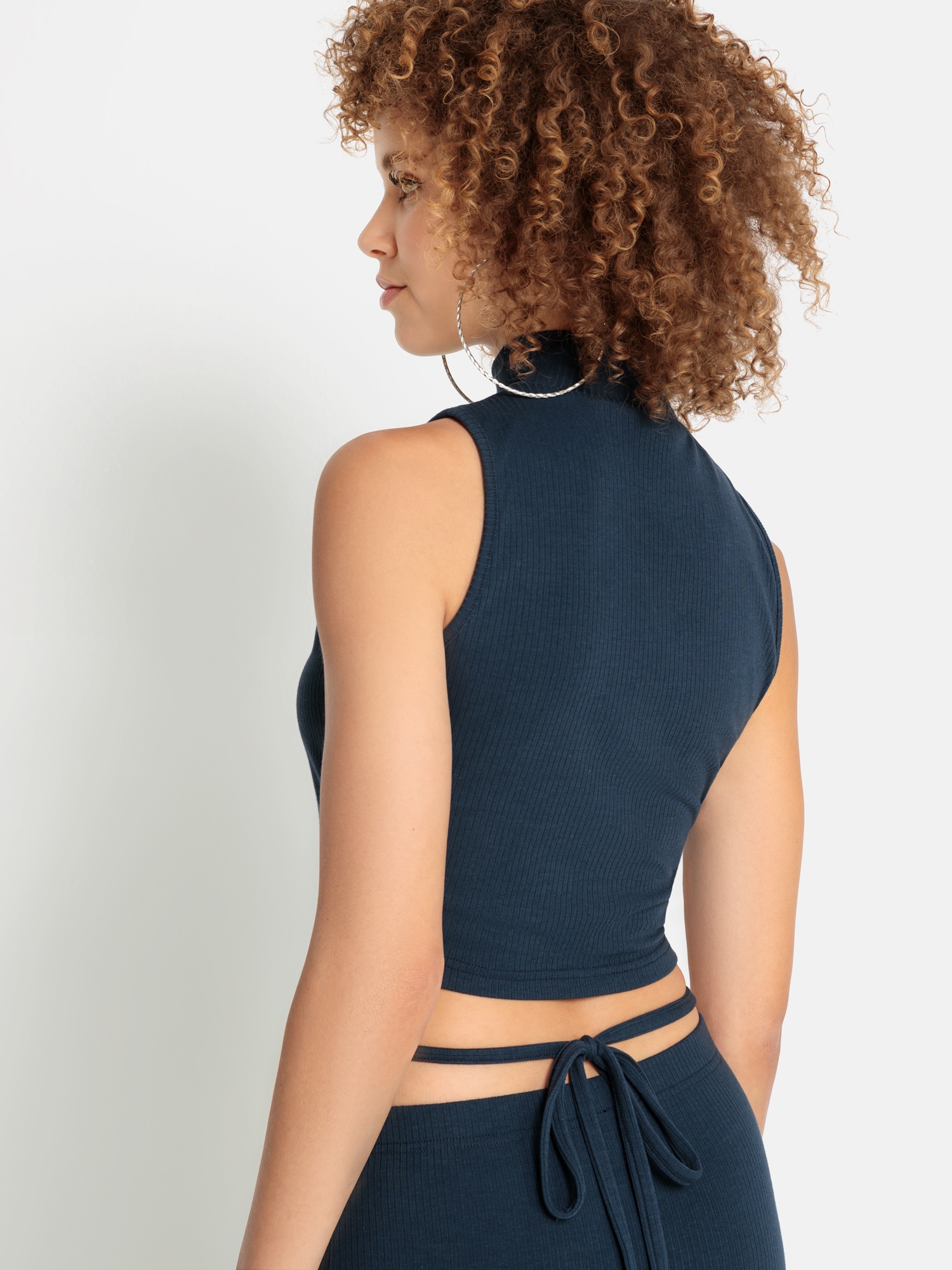 LSCN by LASCANA Crop-Top, mit Stehkragen