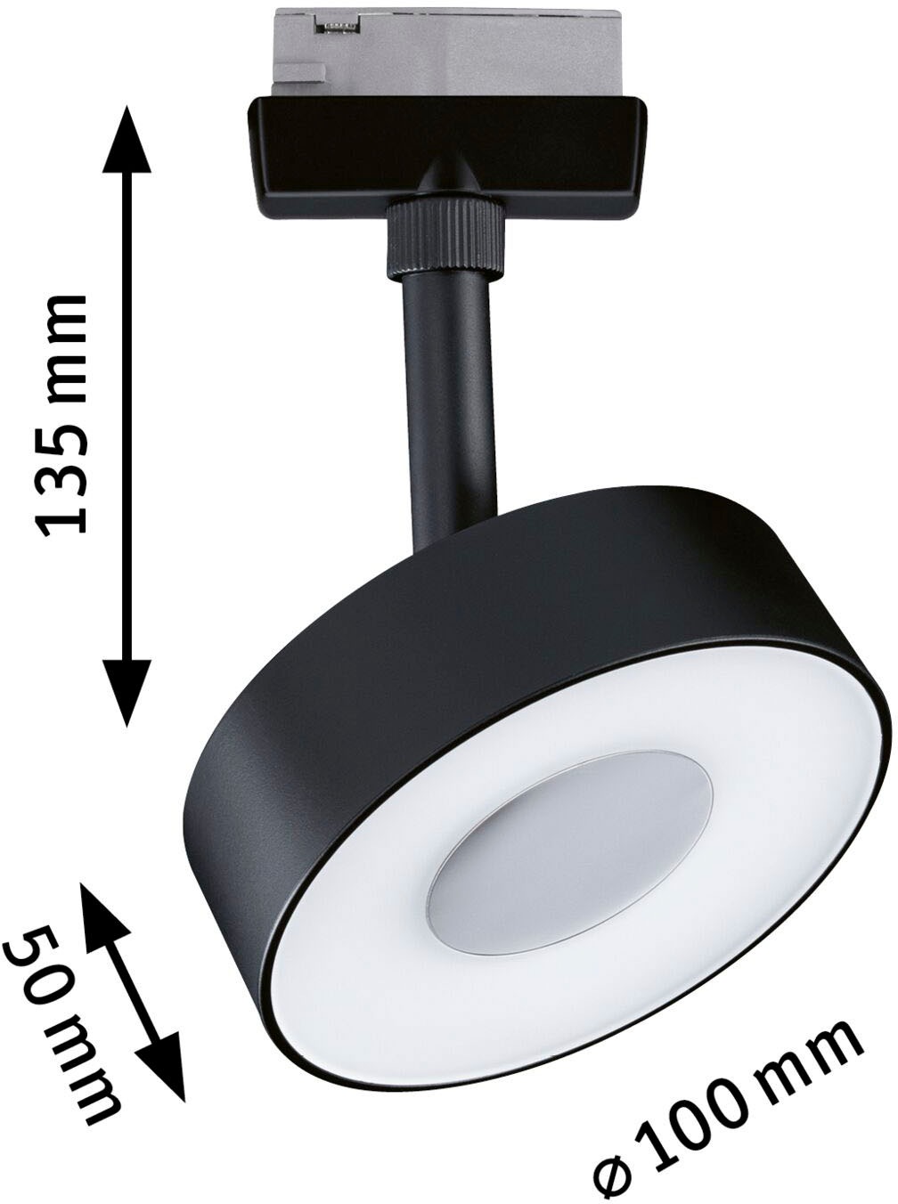 Paulmann Schienensystem-Leuchten »URail Spot Circle 1x5W 3000K 230V« 1 Stk. tlg. 3-Step-Dimmbar