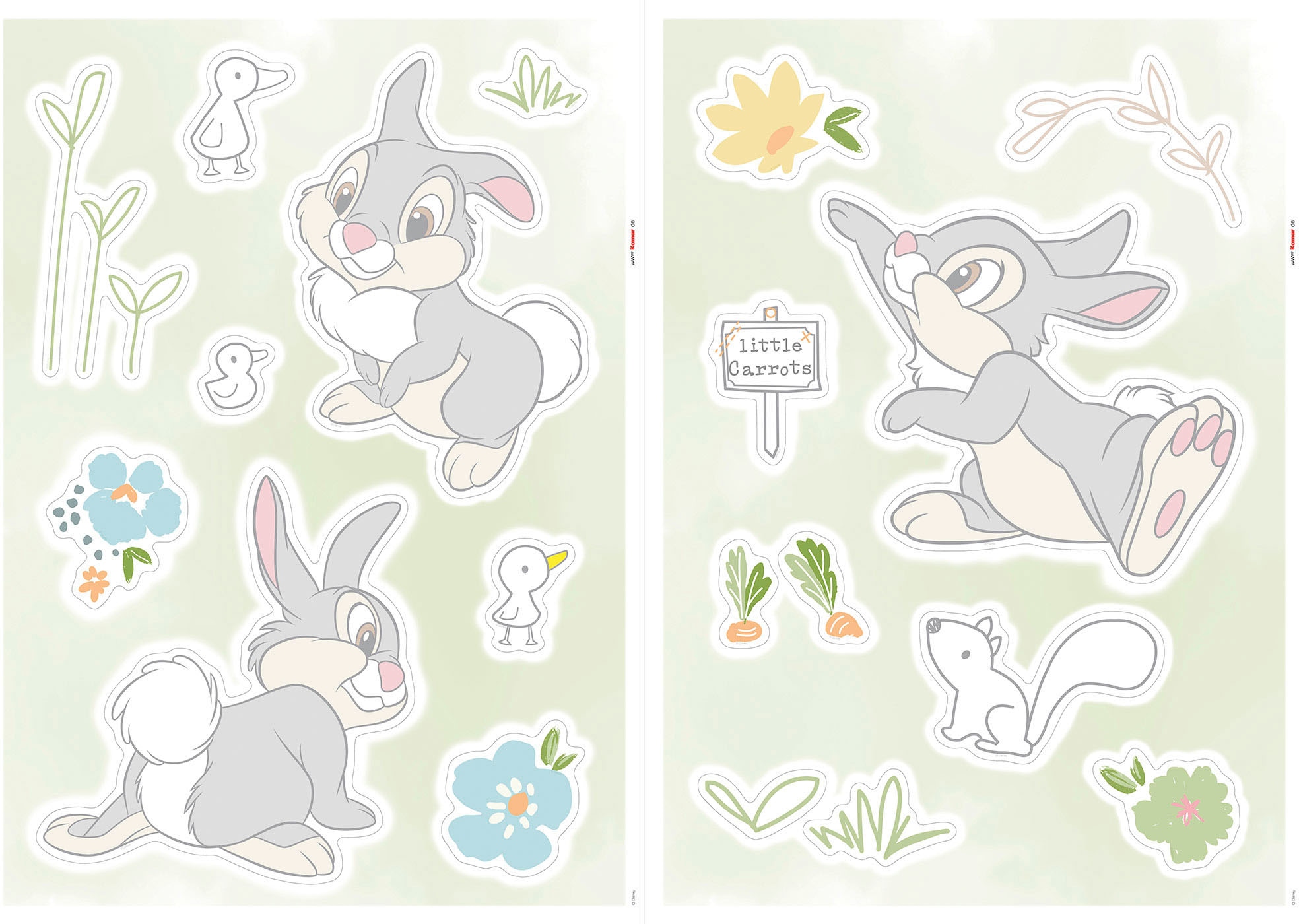 Komar Wandtattoo »Thumper Growing Carrots - Größe 50 x 70 cm«, (19 St.), selbstklebend, Wandsticker, Kinderzimmer