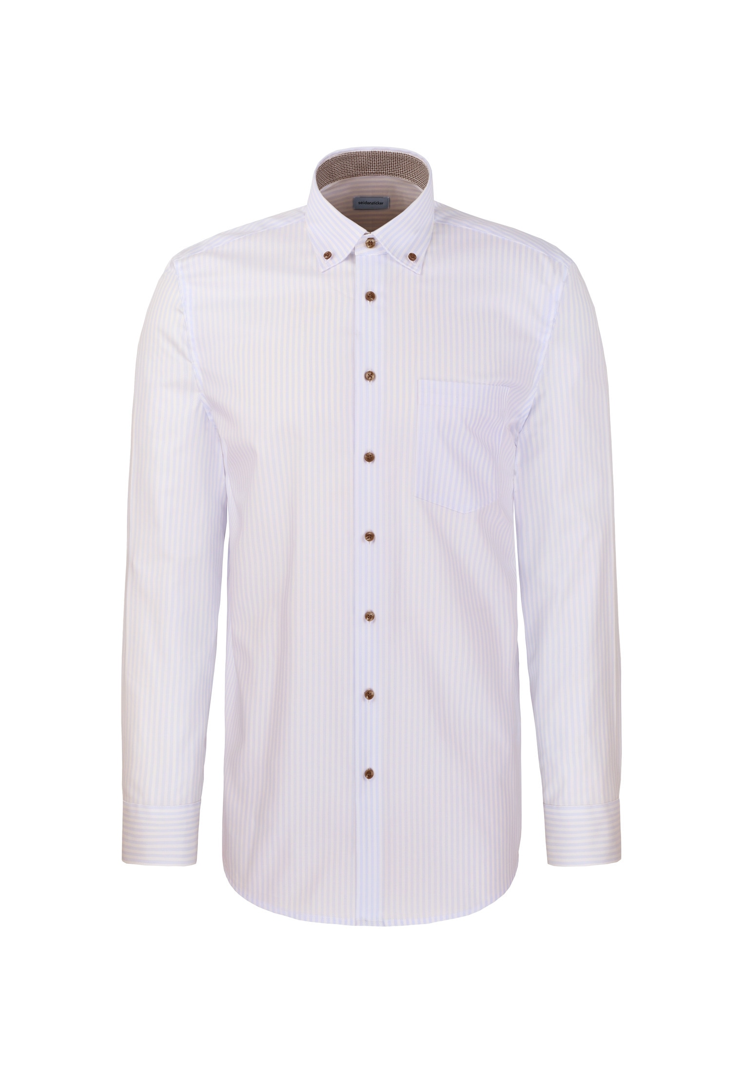 seidensticker Businesshemd »Schwarze Rose« Regular 1/1 Button-Down-Kragen Gestreift