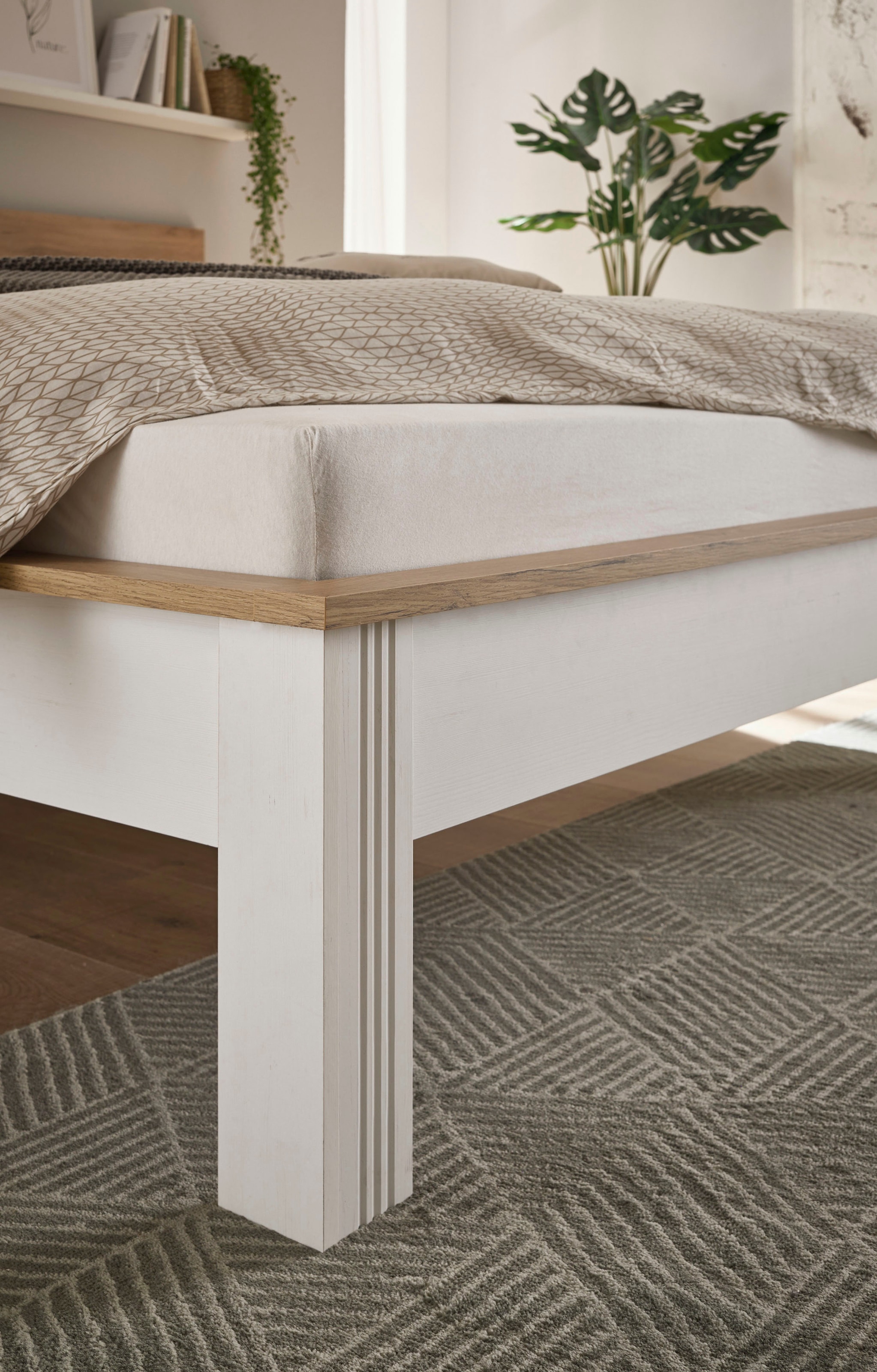 OTTO home Schlafzimmer-Set »Westminster« Bett Breite Liegefläche 90 oder 140cm und 1 Nachtkommode