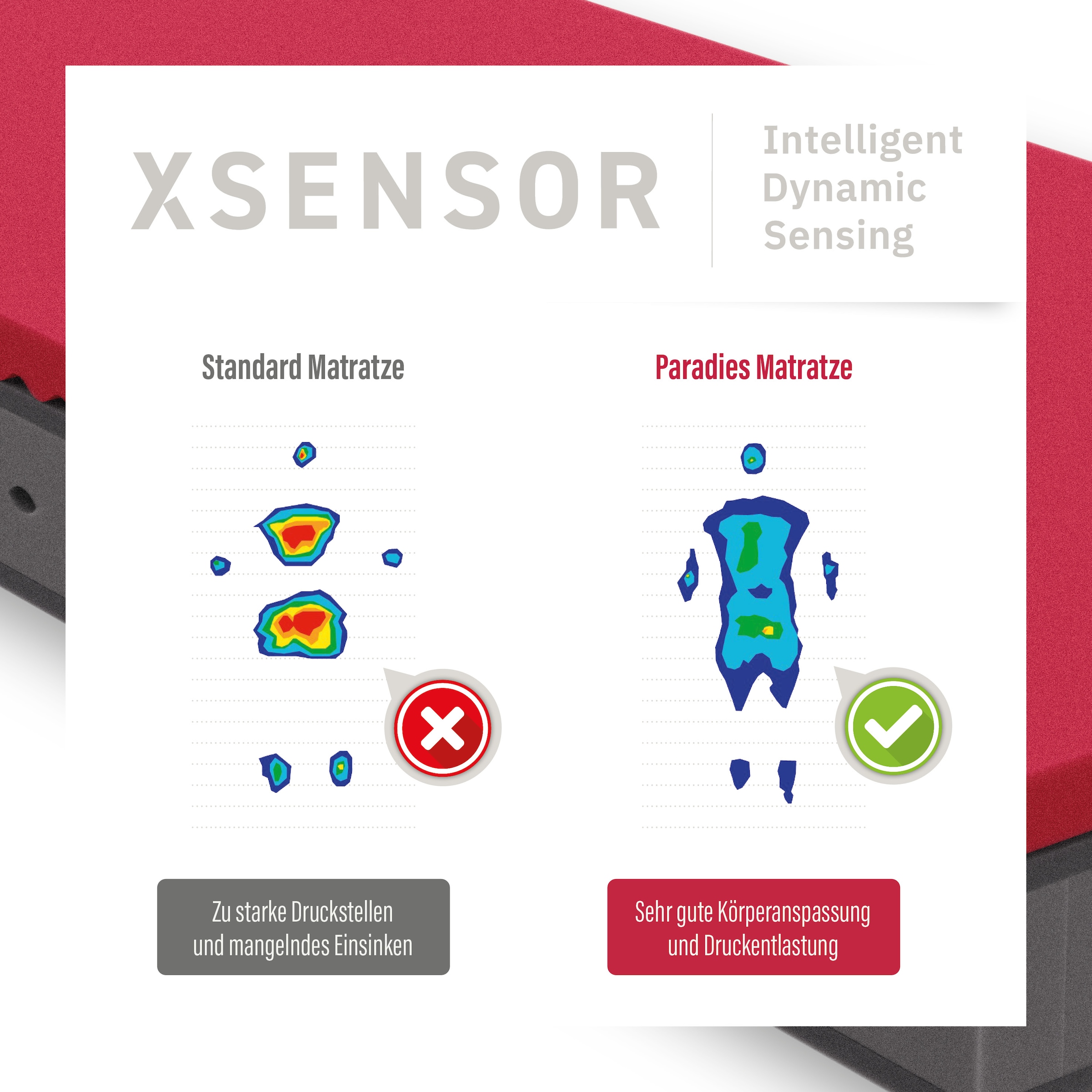 Paradies »Neuheit: Paradies Perfekta TFK, 90x200, 140x200 cm & weitere Größen« 22 cm hoch Raumgewicht: 35 kg/m³ 1.000 Federn 1 Stk. tlg. Matratze mit 1.000 Federn für maximale Punktelastizität und Komfort