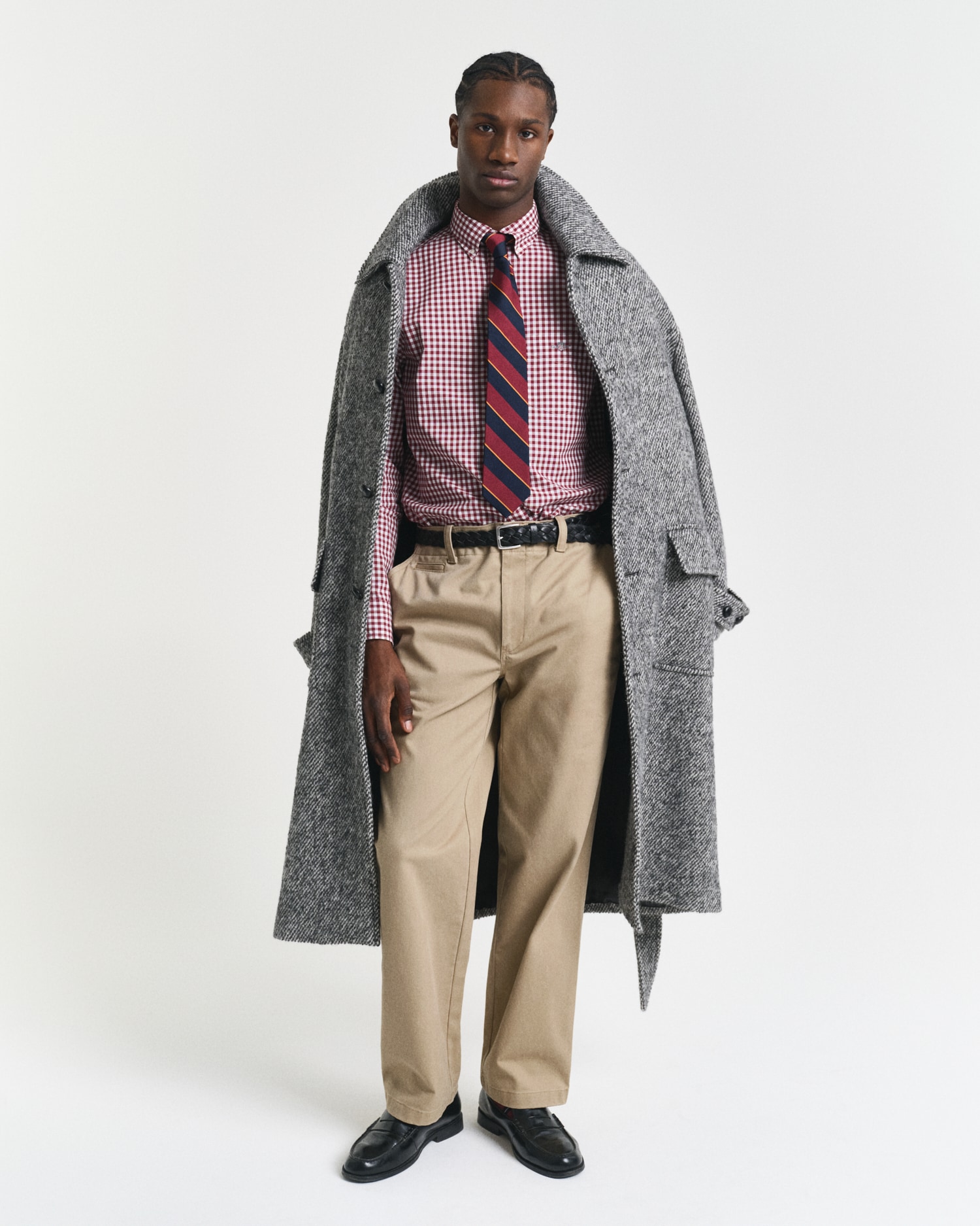 Gant Langarmhemd »REG POPLIN GINGHAM SHIRT« mit Logostickerei auf der Brust