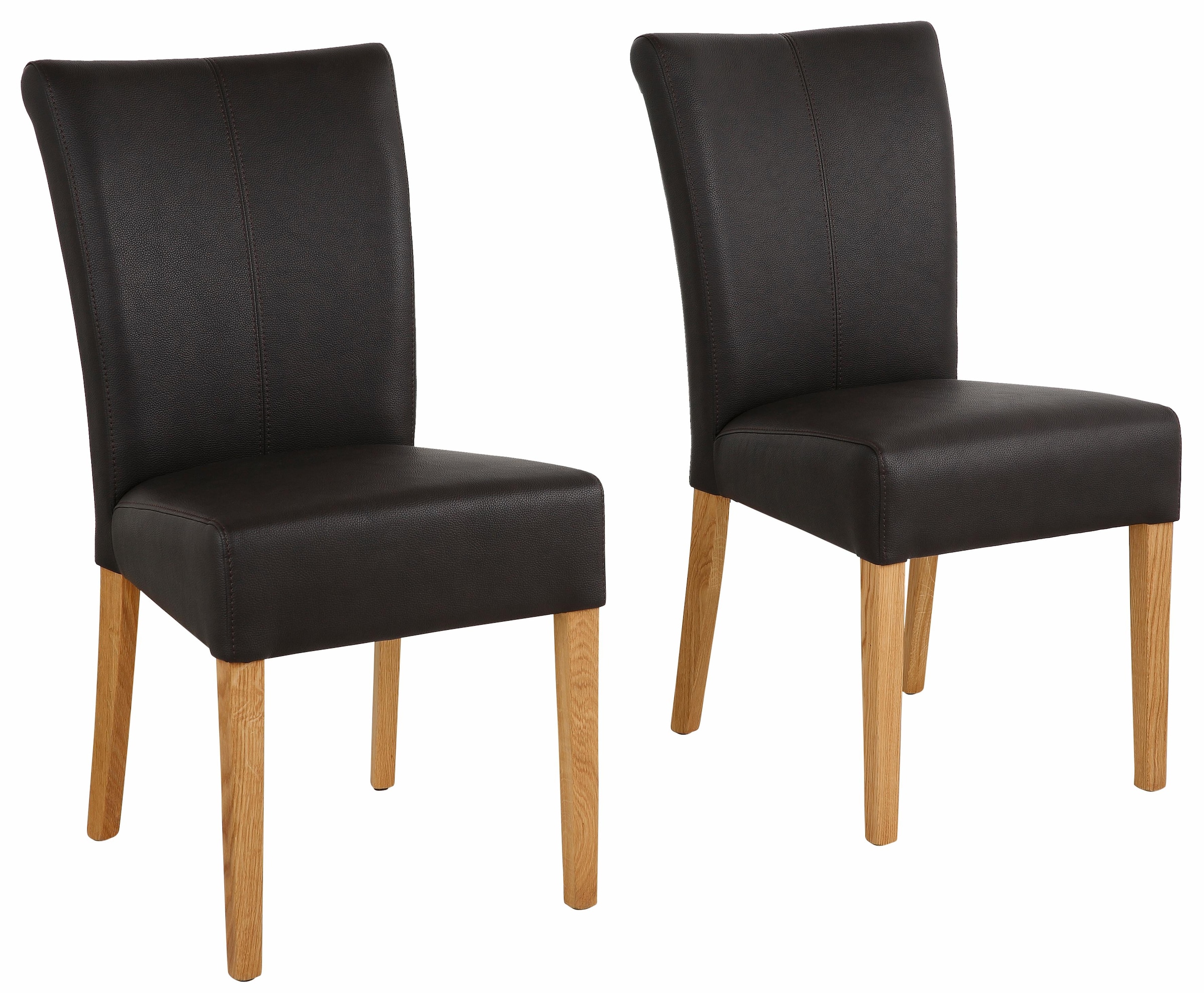 Home affaire Esszimmerstuhl »Queen Polsterstuhl BESTSELLER«, (Set), 2 St., Kunstleder, verschiedene Bezüge, Gestell Massivholz