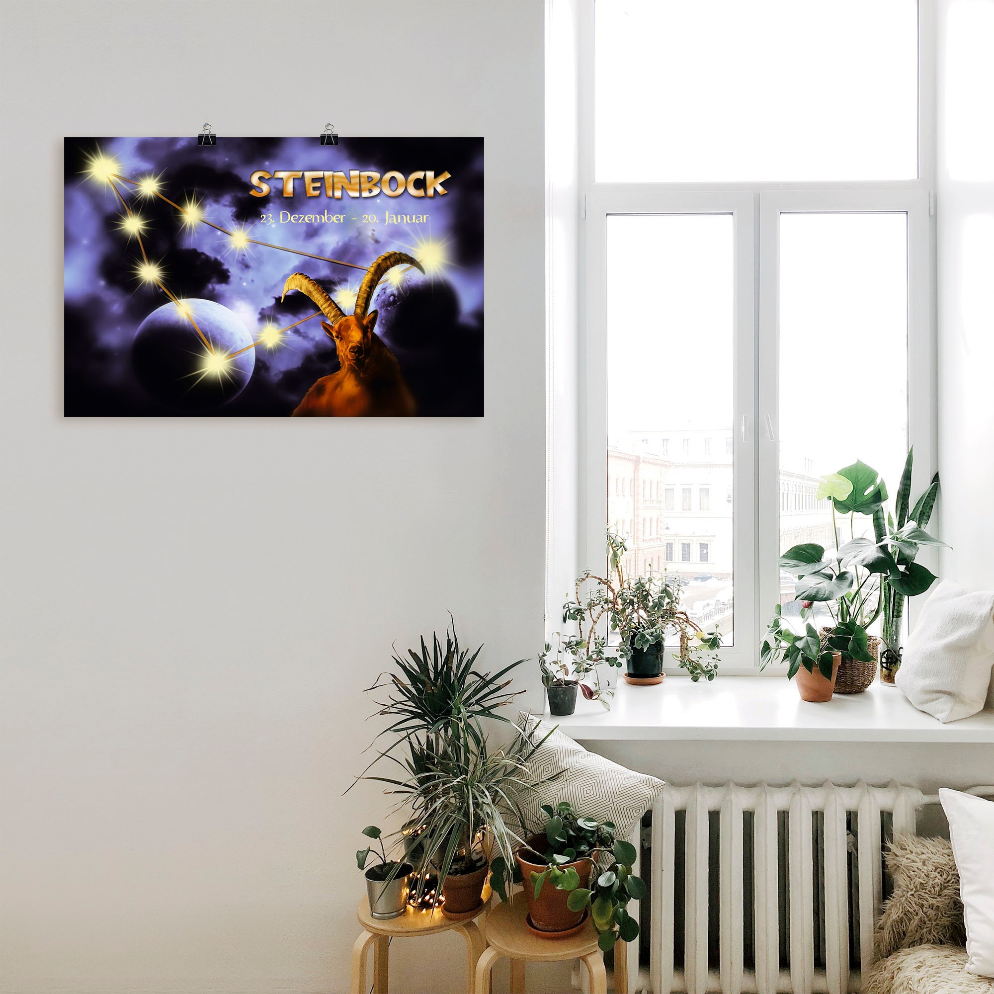 Artland Wandbild »Sternzeichen - Steinbock«, Bilder von Sternzeichen, (1 St.), als Leinwandbild, Poster in verschied. Größen