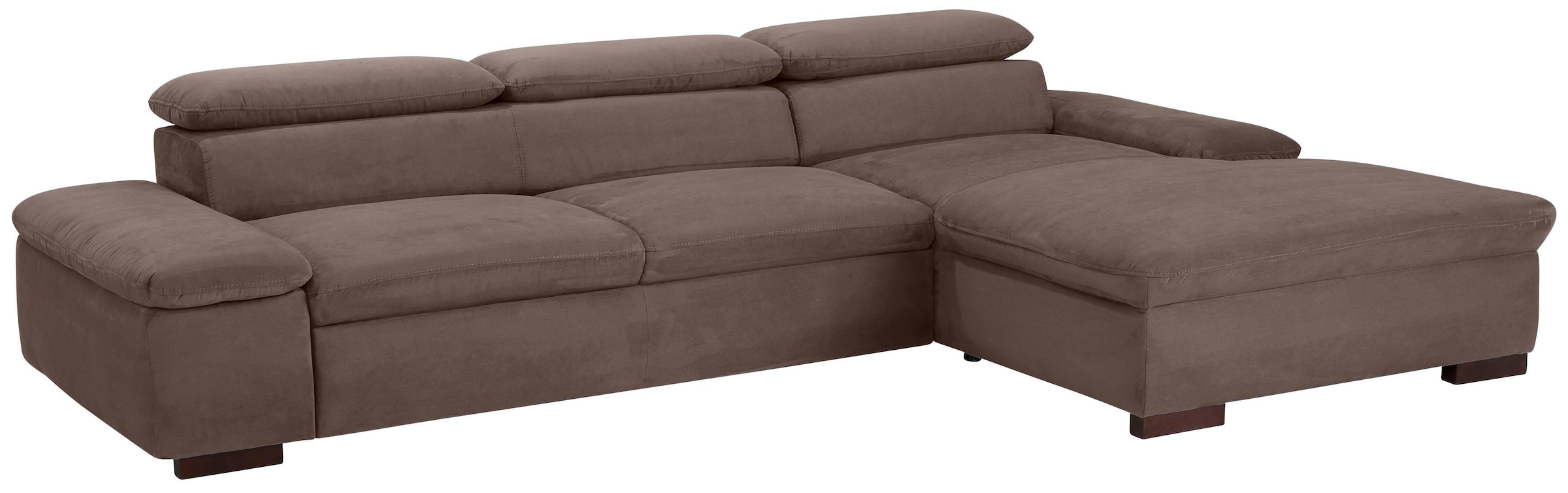 Home affaire Ecksofa »Alberto L-Form«, mit Kopfteilverstellung, wahlweise mit Bettfunktion