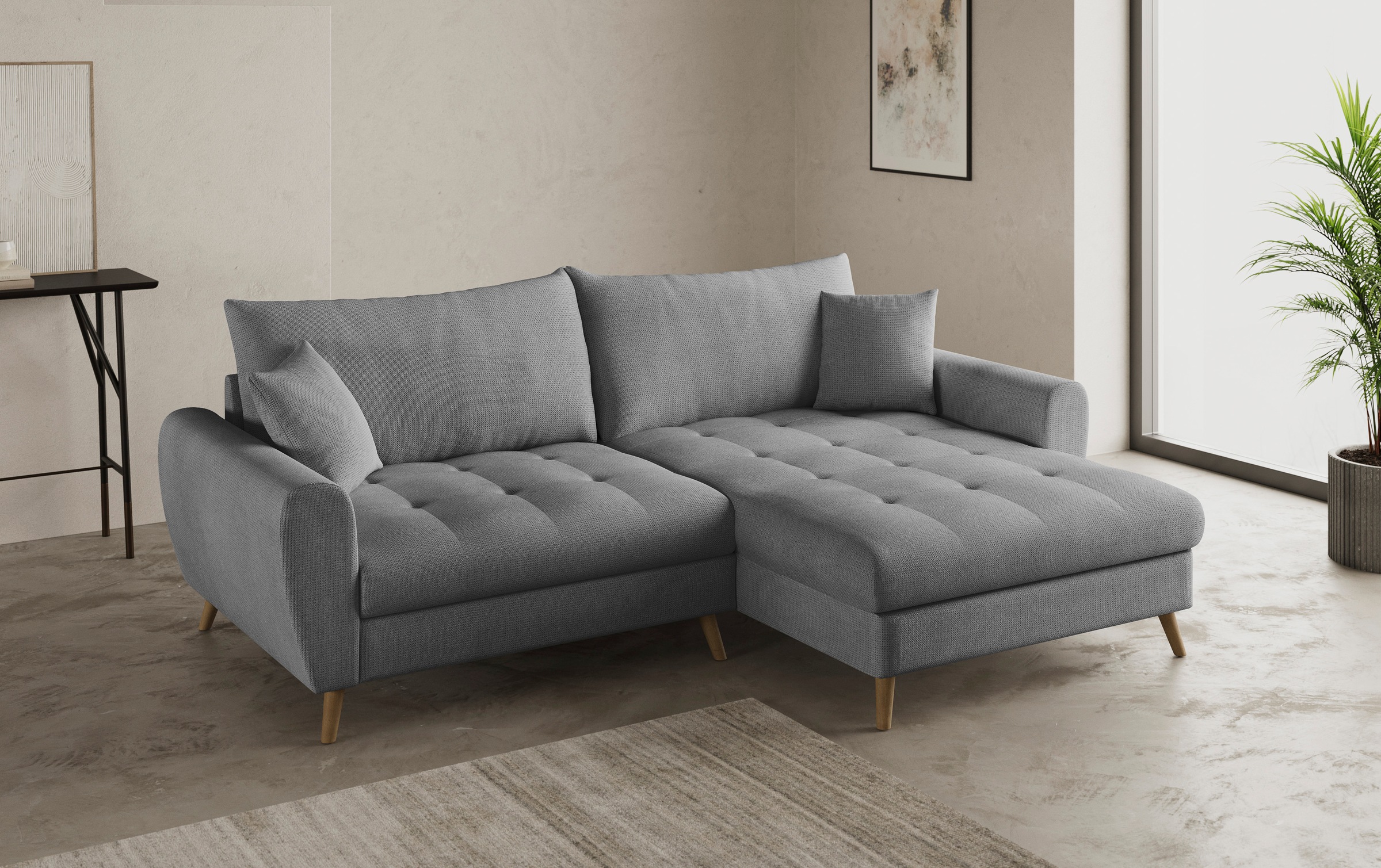 Mr. Couch Ecksofa »Blackburn II L-Form«, Wahlweise mit Kaltschaumpolsterung bis 140 kg belastbar