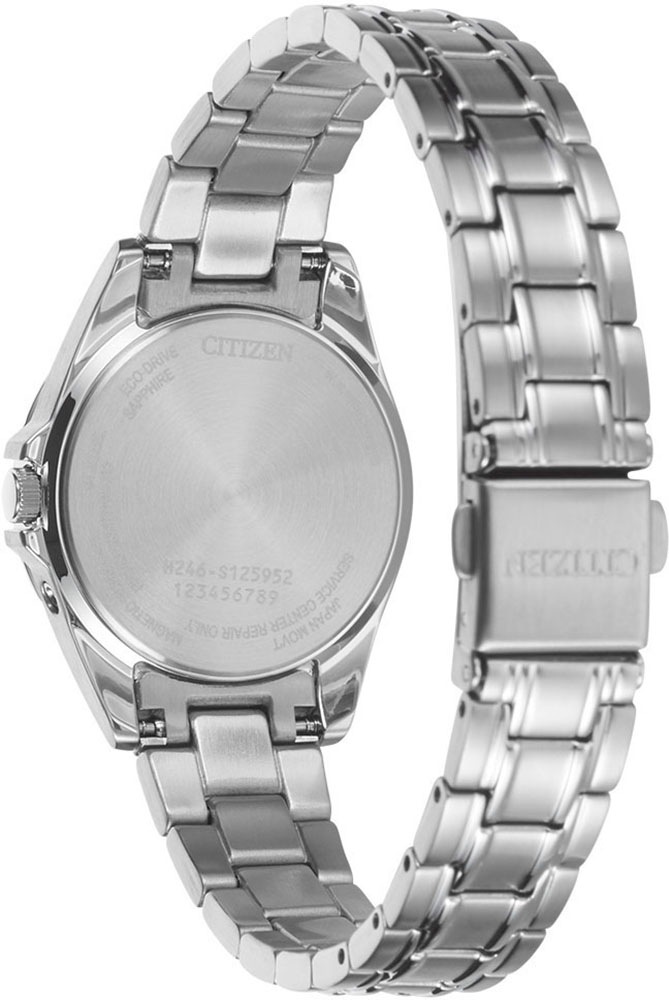 Citizen Funkuhr, Armbanduhr, Damenuhr, Solar, Edelstahlarmband, Saphirglas, Datum