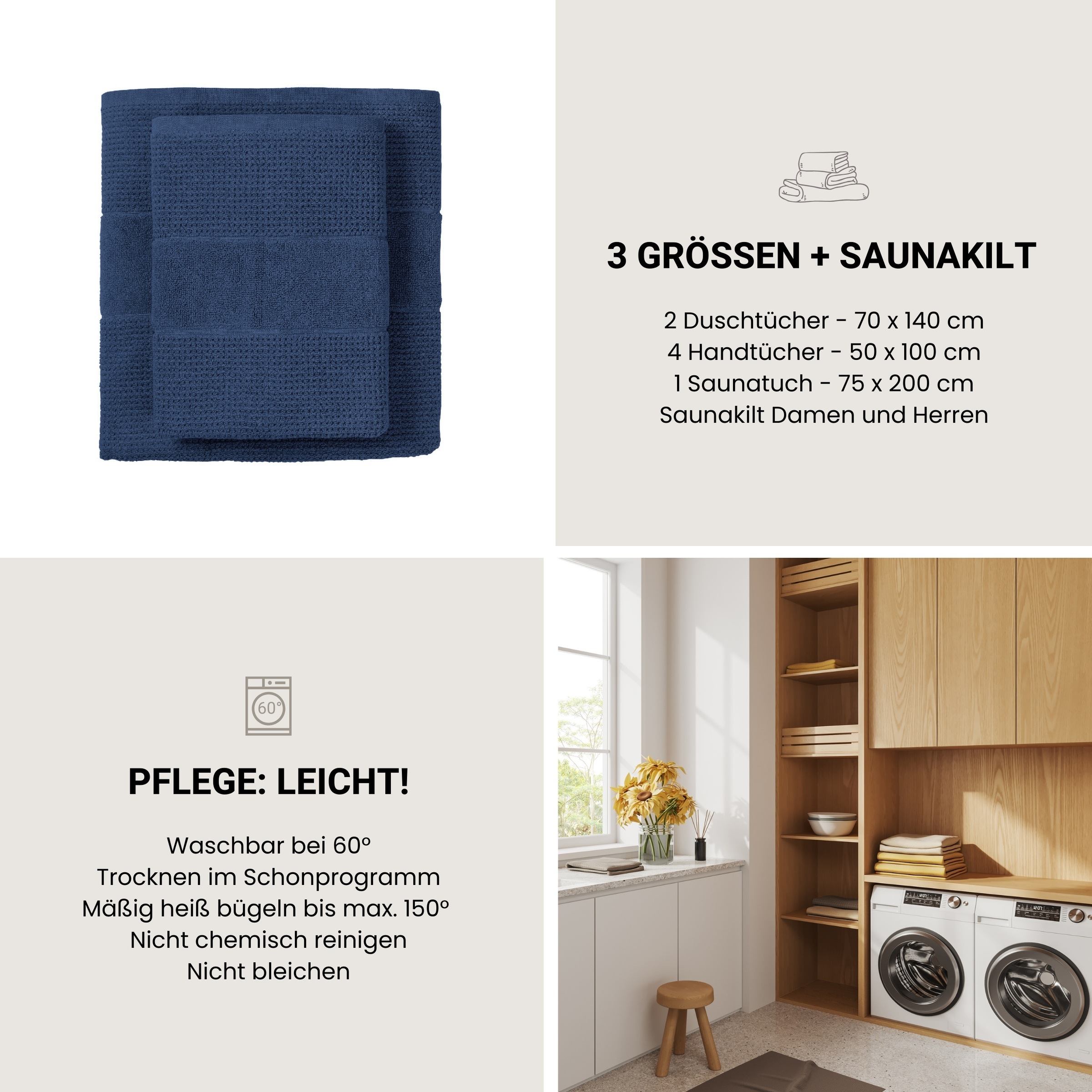 Schiesser Saunatuch »Turin in angesagter Reiskornoptik« Made in Green