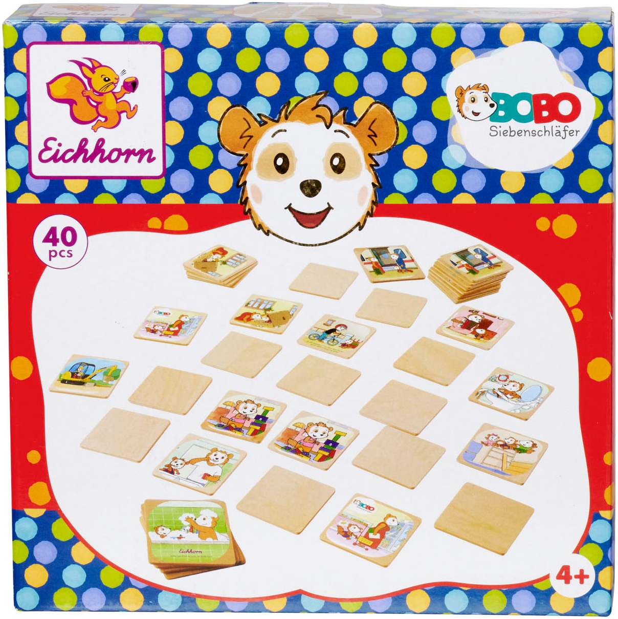 Eichhorn Spiel »Bobo Siebenschläfer, Memo-Spiel«, (40 tlg.), FSC®- schützt Wald - weltweit