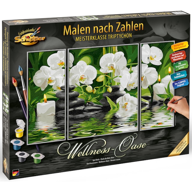 Schipper Malen nach Zahlen »Meisterklasse Triptychon - Wellness-Oase«, Made  in Germany bei