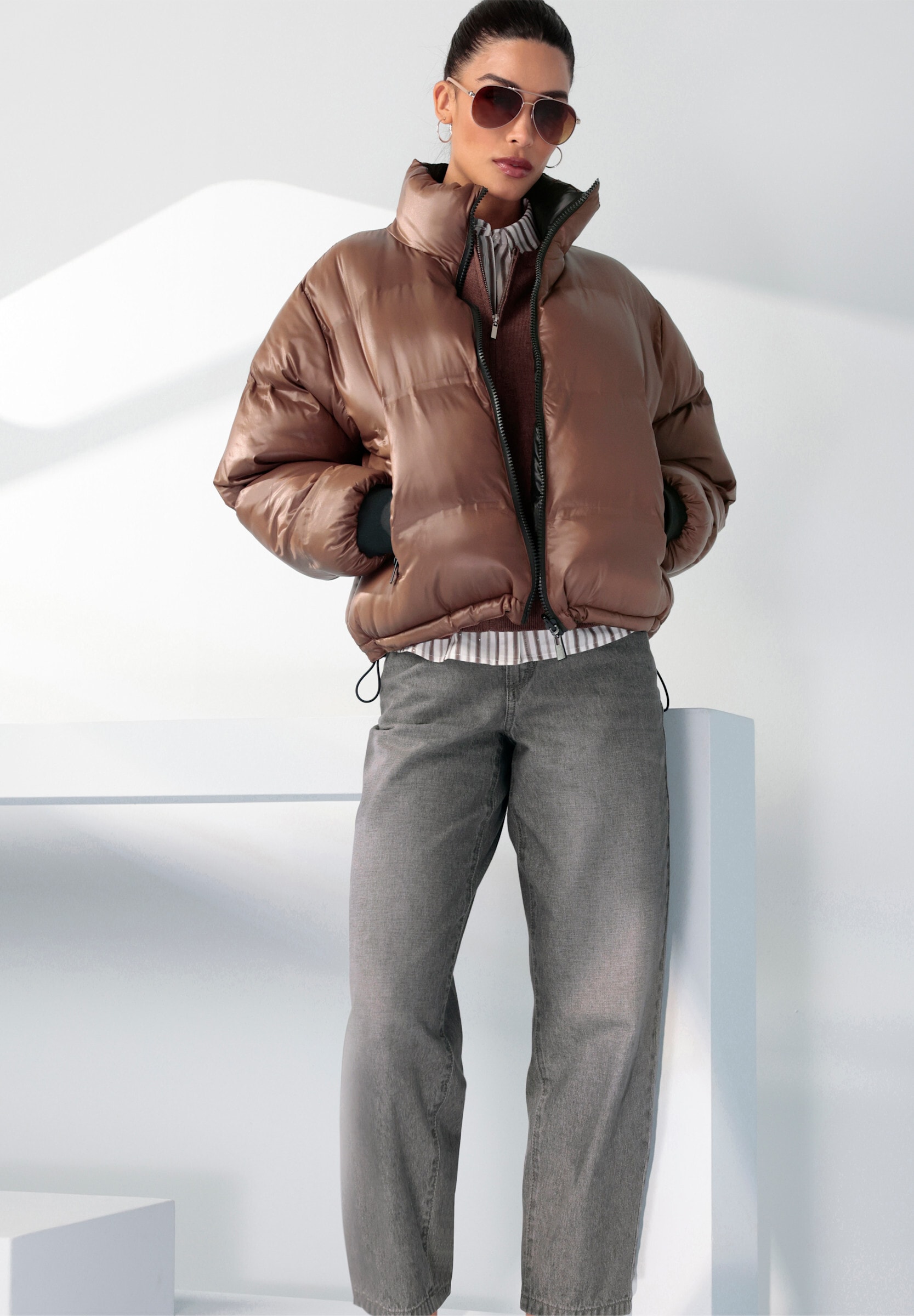 heine Steppjacke »Wendejacke Steppjacke zum Wenden« ohne Kapuze