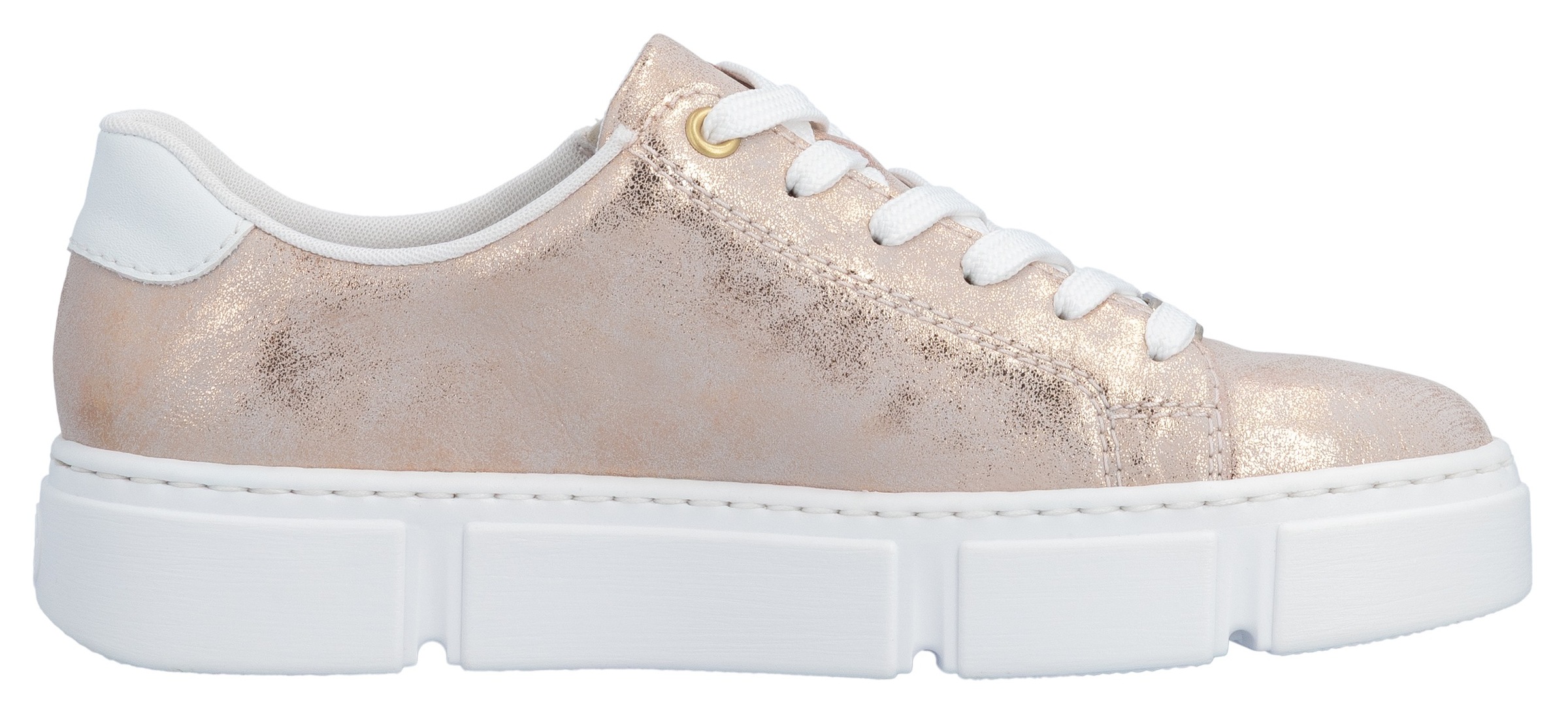 Rieker Plateausneaker  , Freizeitschuh, Halbschuh, Schnürschuh mit Reißverschluss