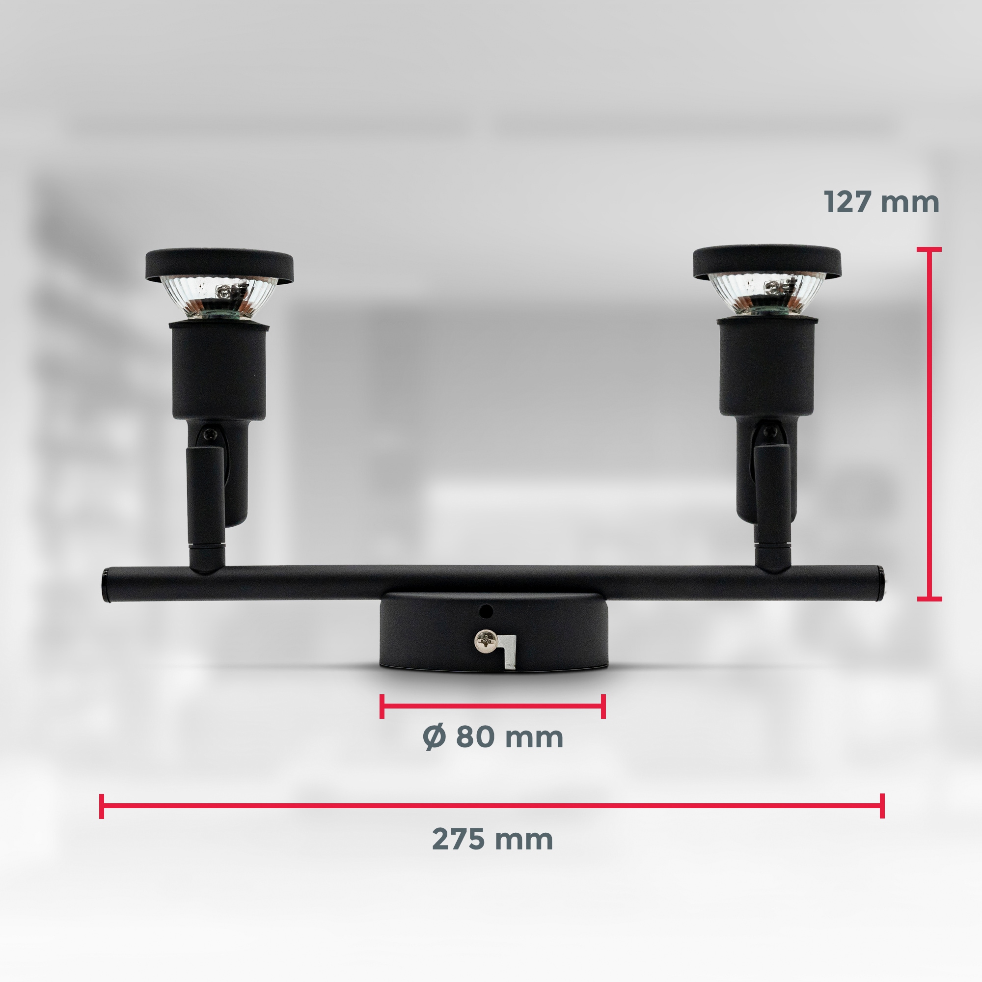 B.K.Licht LED Bad-Deckenspots, Schutzart IP44, inkl. LED Leuchtmittel 2 x GU10 4,8Watt, 400lm, 3.000K, Strahler dreh- und schwenkbar