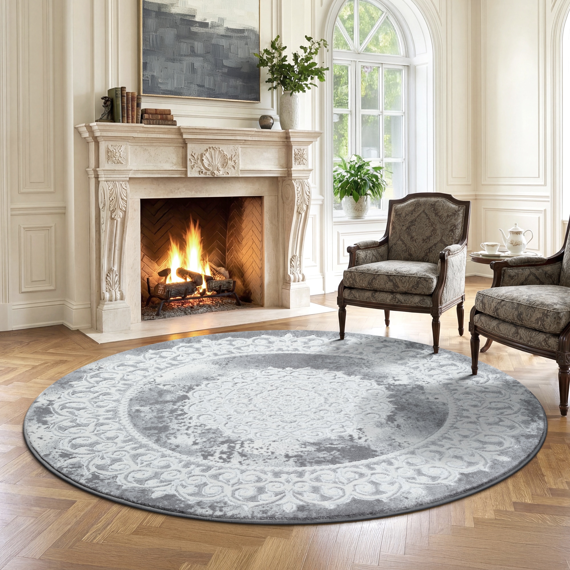 Sanat Teppich »Harmony 3205 , auch als Läufer« rund 12 mm Höhe Wohnzimmer, Kurzflor, modern,  Orient Optik, Schlafzimmer