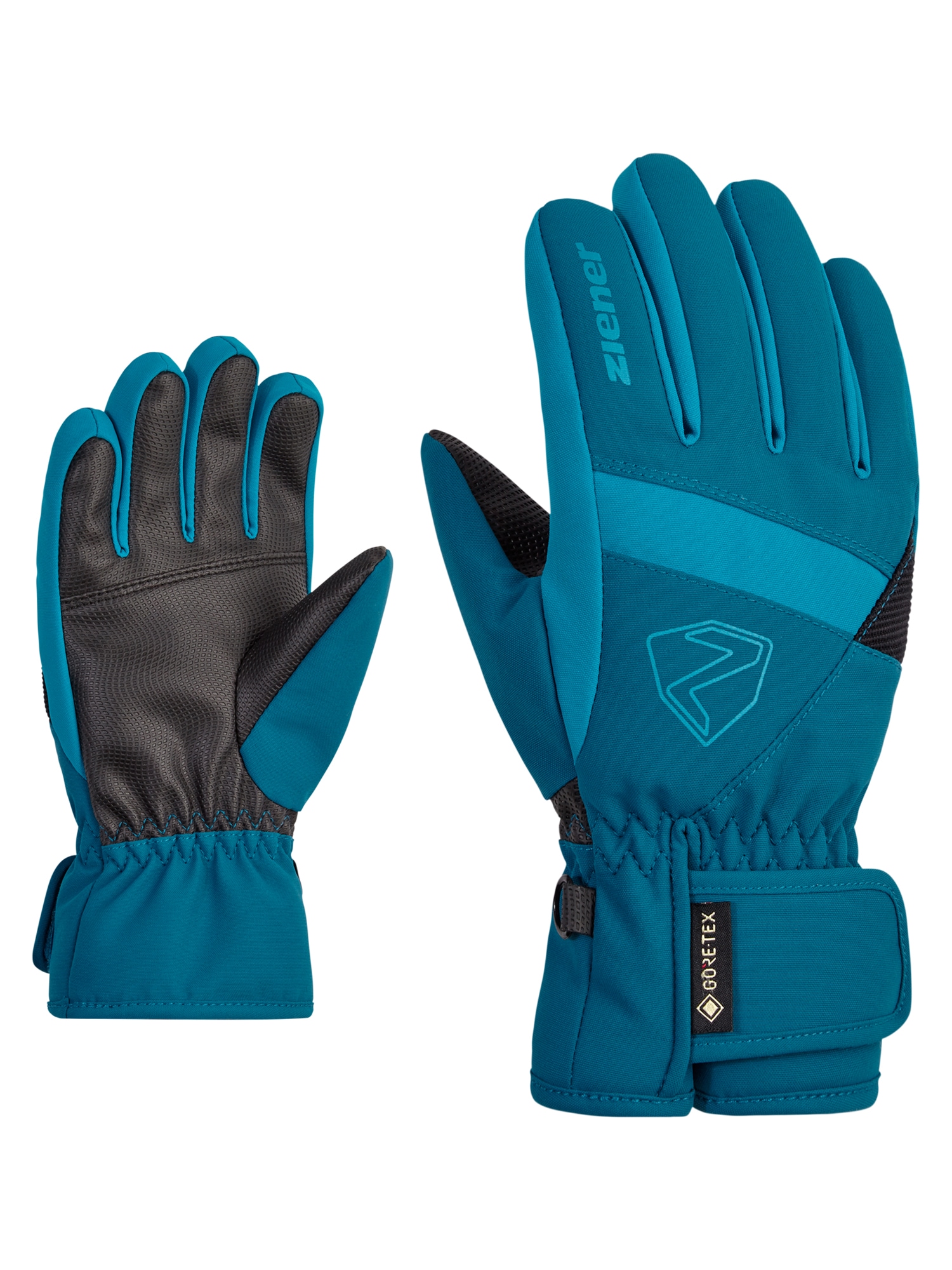 Ziener, Unisex, »LEIF GTX«, dunkeltürkis, dunkeltürkis, moderner, sportlicher Kinderskihandschuh