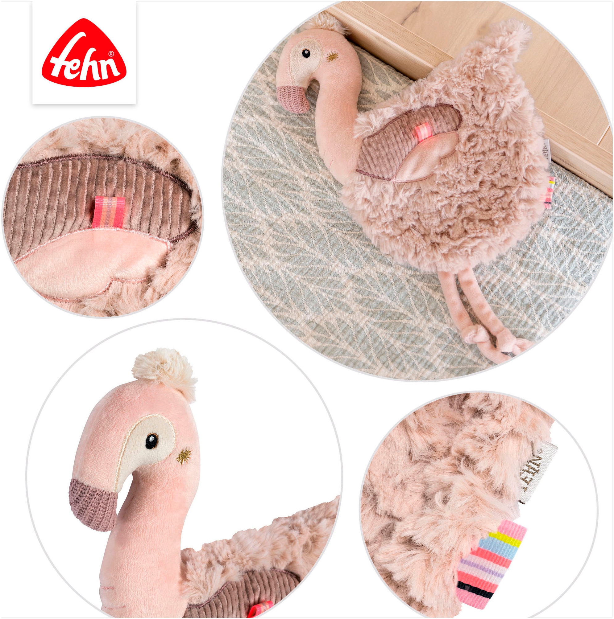Fehn Kuscheltuch »Lazy, Crazy & Pink, Schmusetuch Flamingo«