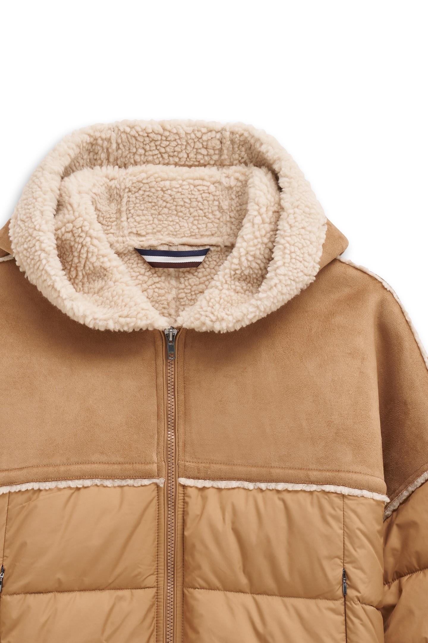 bugatti Kurzjacke »Regular Fit«, mit Kapuze, mit Kapuze und Kunstfell