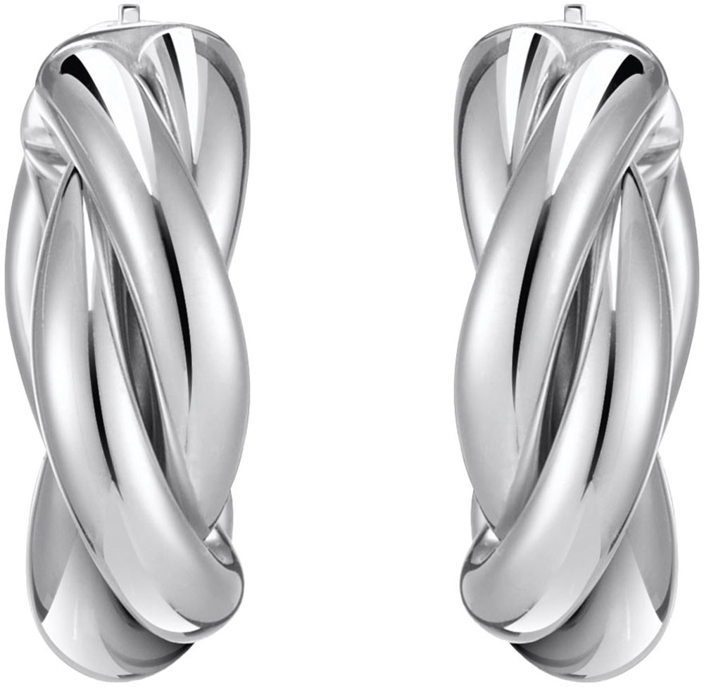 THOMAS SABO Paar Creolen »Schmuck Silber 925 Ohrringe gedrehtes Design, CR742-001, CR742-413«
