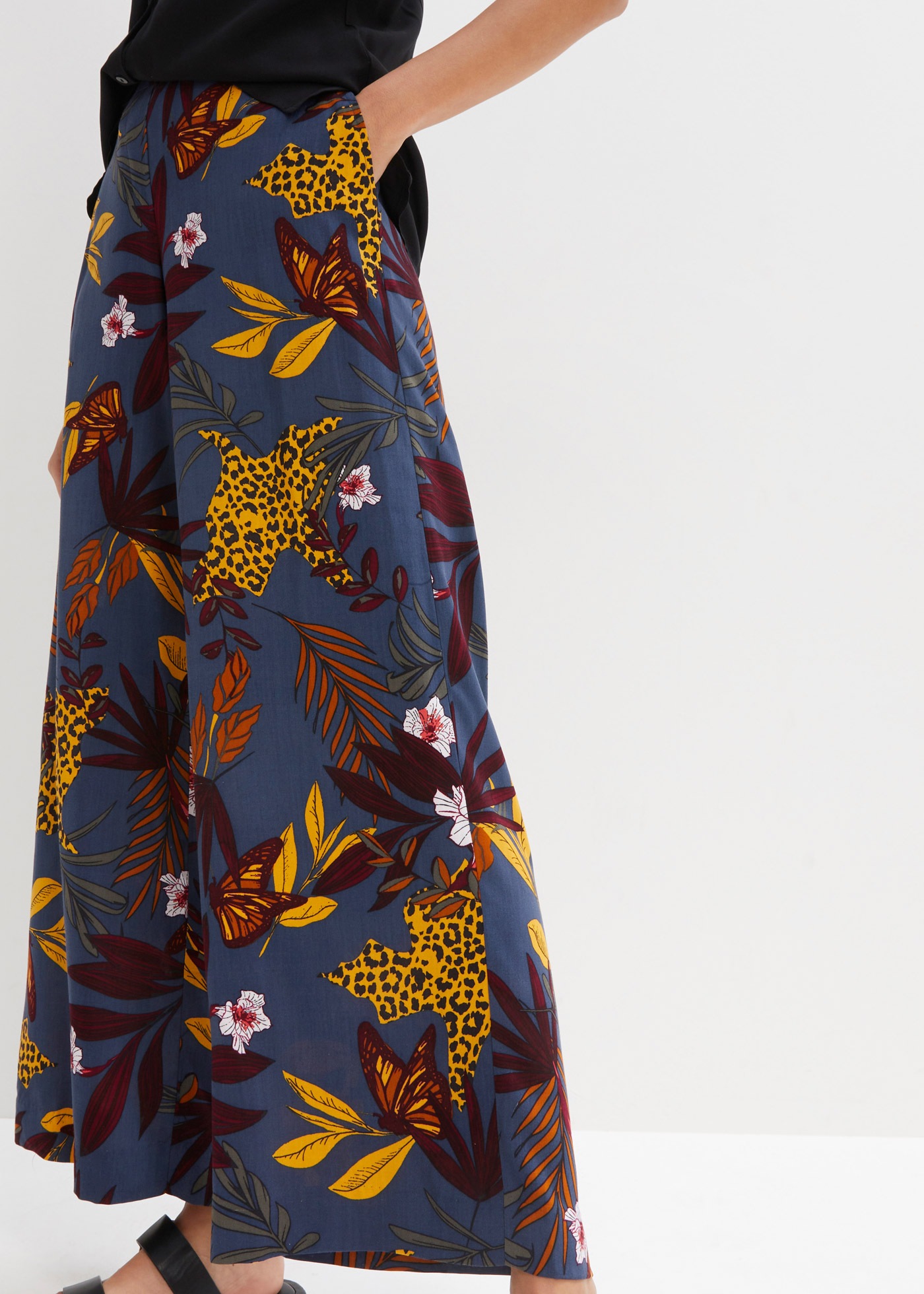 bonprix Marlene-Hose »Marlenehose aus reiner Viskose«  aus Viskose, Loose Fit, weiter Beinverlauf, eleganter Stil