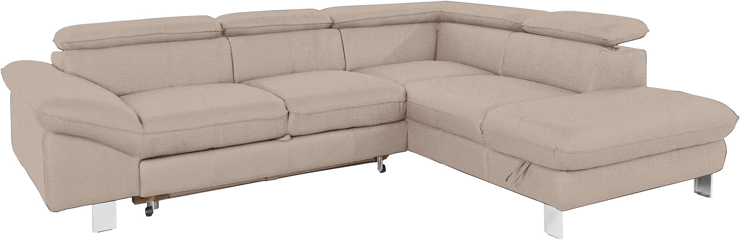 COTTA Ecksofa »Driver L-Form«, mit Kopfteilverstellung, wahlweise mit Bettfunktion & Bettkasten