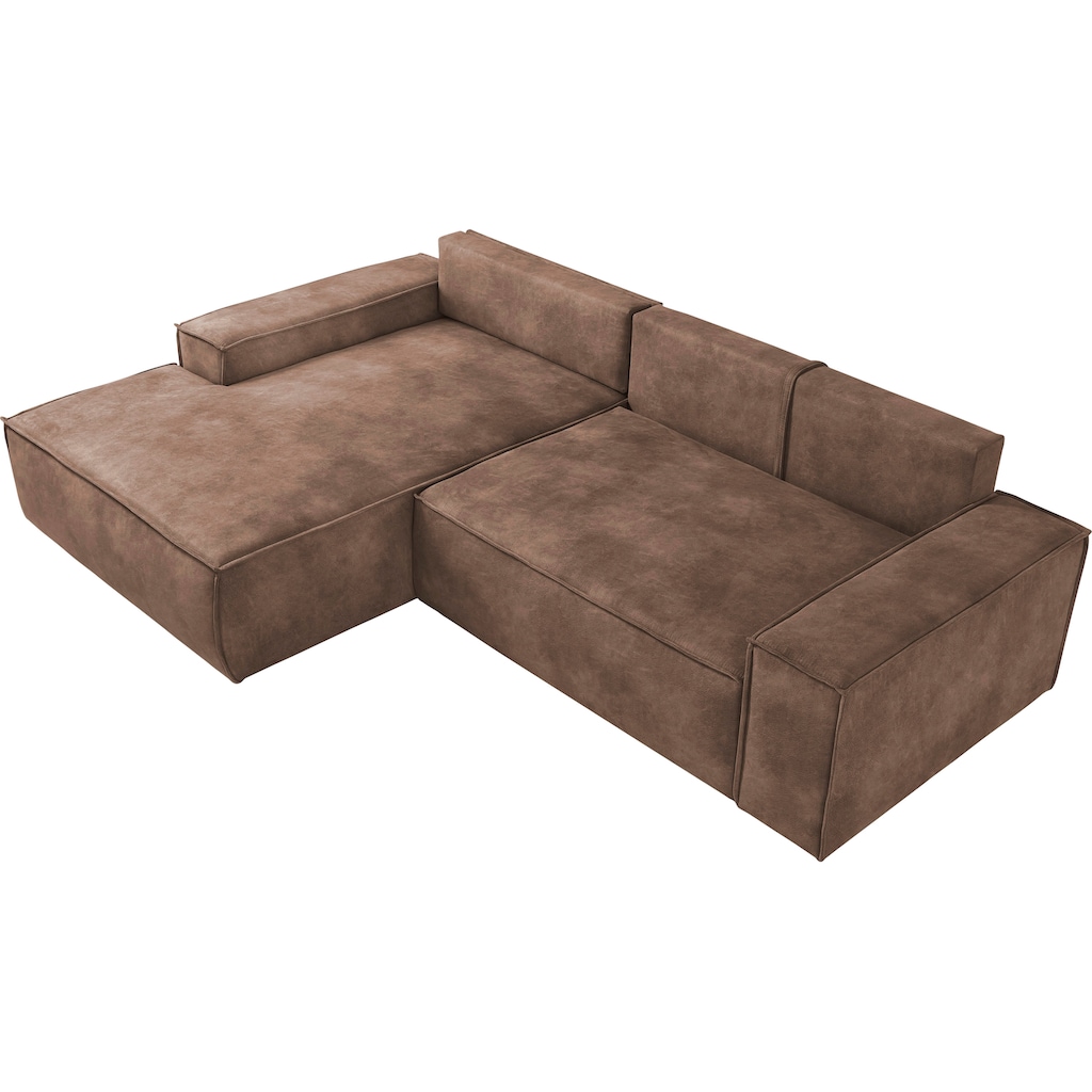 Ecksofa SHERWOOD Schlafsofa, mit Bettkasten, Cord-Bezug