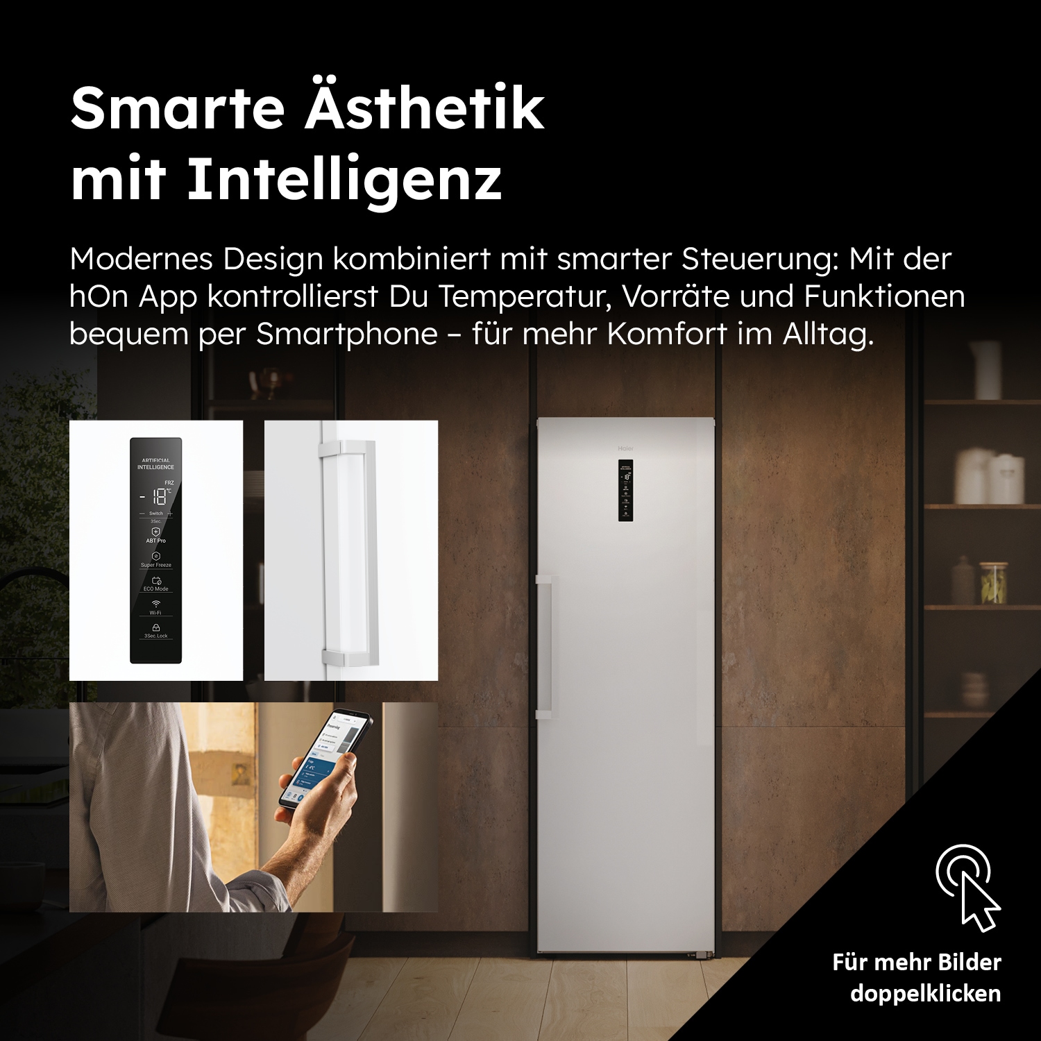 Haier Gefrierschrank »H4F306WAH1«, 190,0 cm hoch, 60,0 cm breit, TWIST ICE MAKER