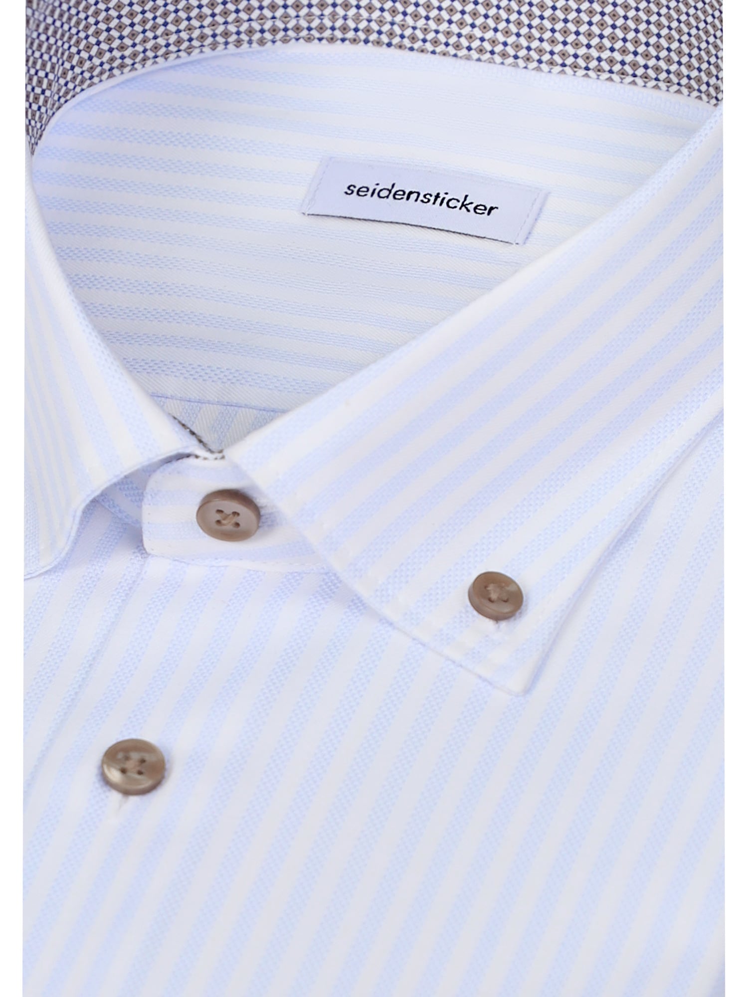 seidensticker Businesshemd »Schwarze Rose« Slim 1/1 Button-Down-Kragen Gestreift