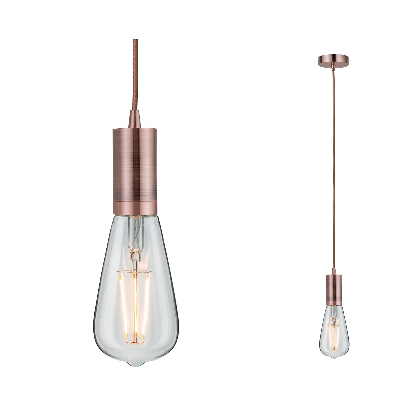 Paulmann Pendelleuchte »Neordic Haldis max. 1x60W Kupfer 230V Metall«, 1 flammig, Leuchtmittel E27 | ohne Leuchtmittel, E27