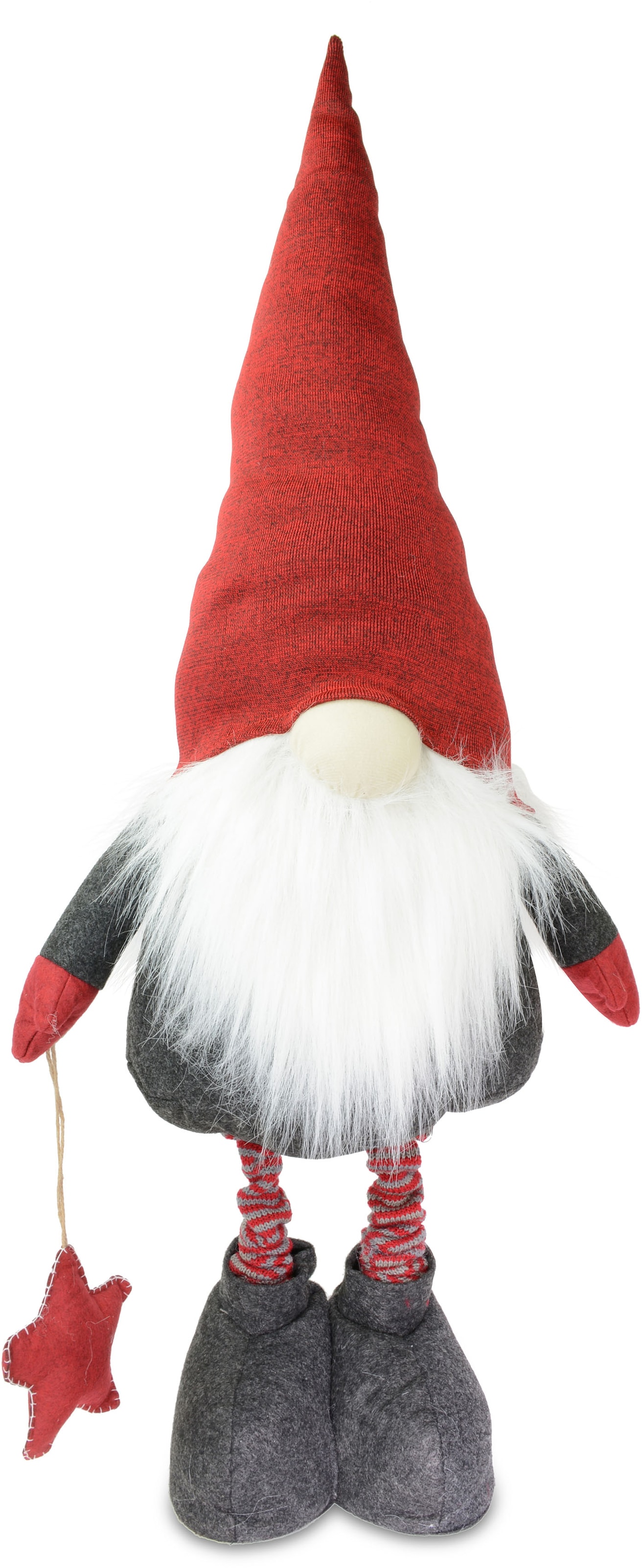 RIFFELMACHER & WEINBERGER Weihnachtsfigur »Wichtel mit Bart und  Ausziehbeinen, Weihnachtsdeko rot«, Wichtel, Höhe ca. 102 cm bis 126 cm auf  Raten kaufen
