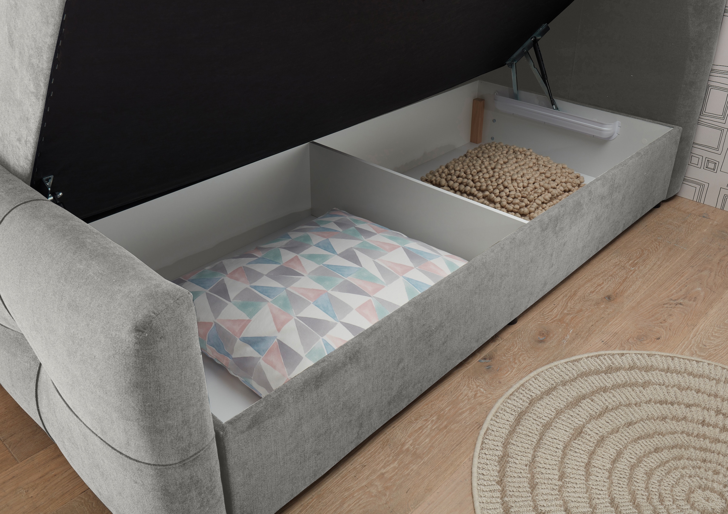 ED EXCITING DESIGN Boxbett »Winnipeg«, (5 St.), inkl. zwei Bettkästen und Topper