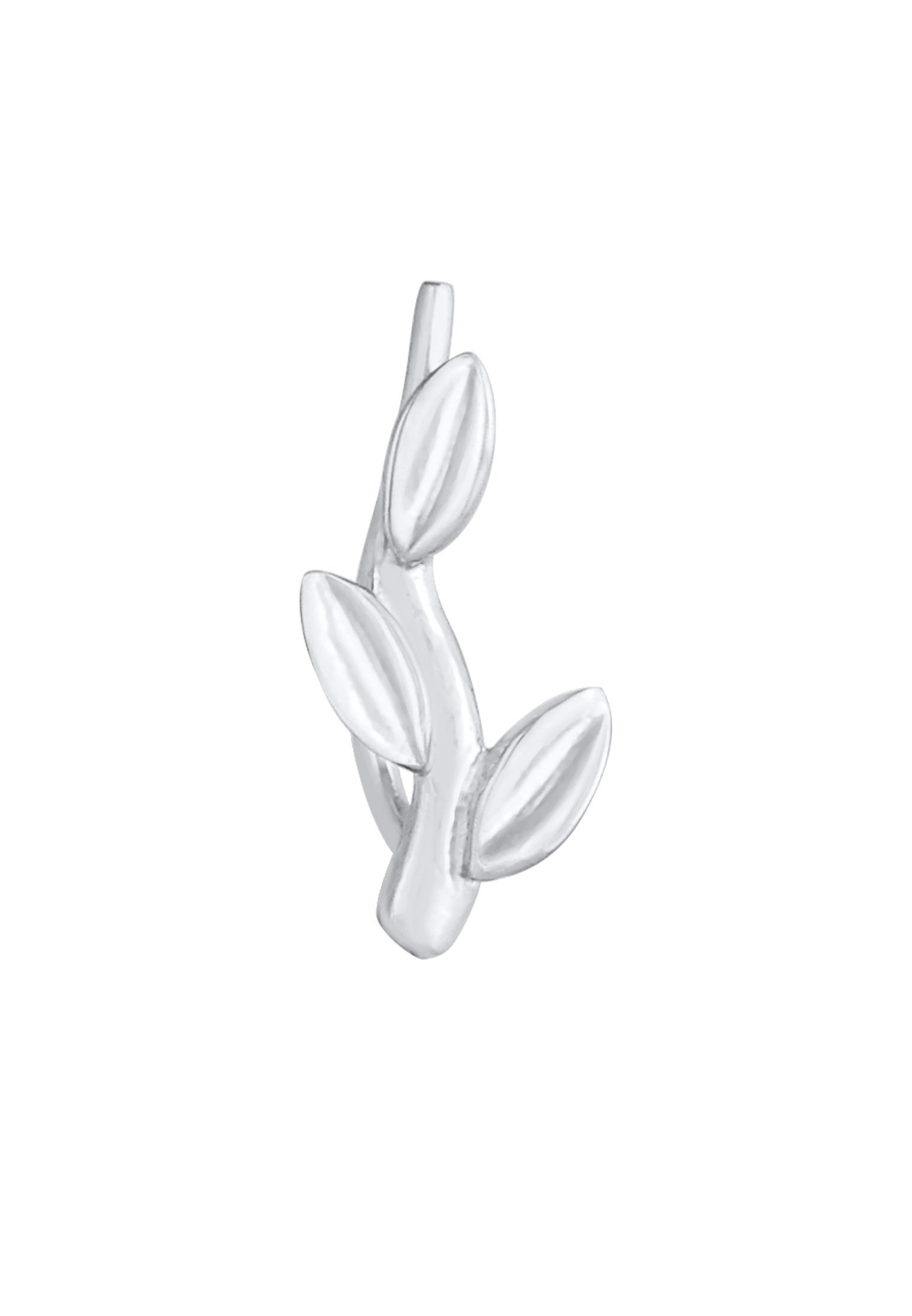 Elli Ohrklemme »Ohrringe Ear Climber Blatt Leaf Look 925 Silber (1 Stück)«