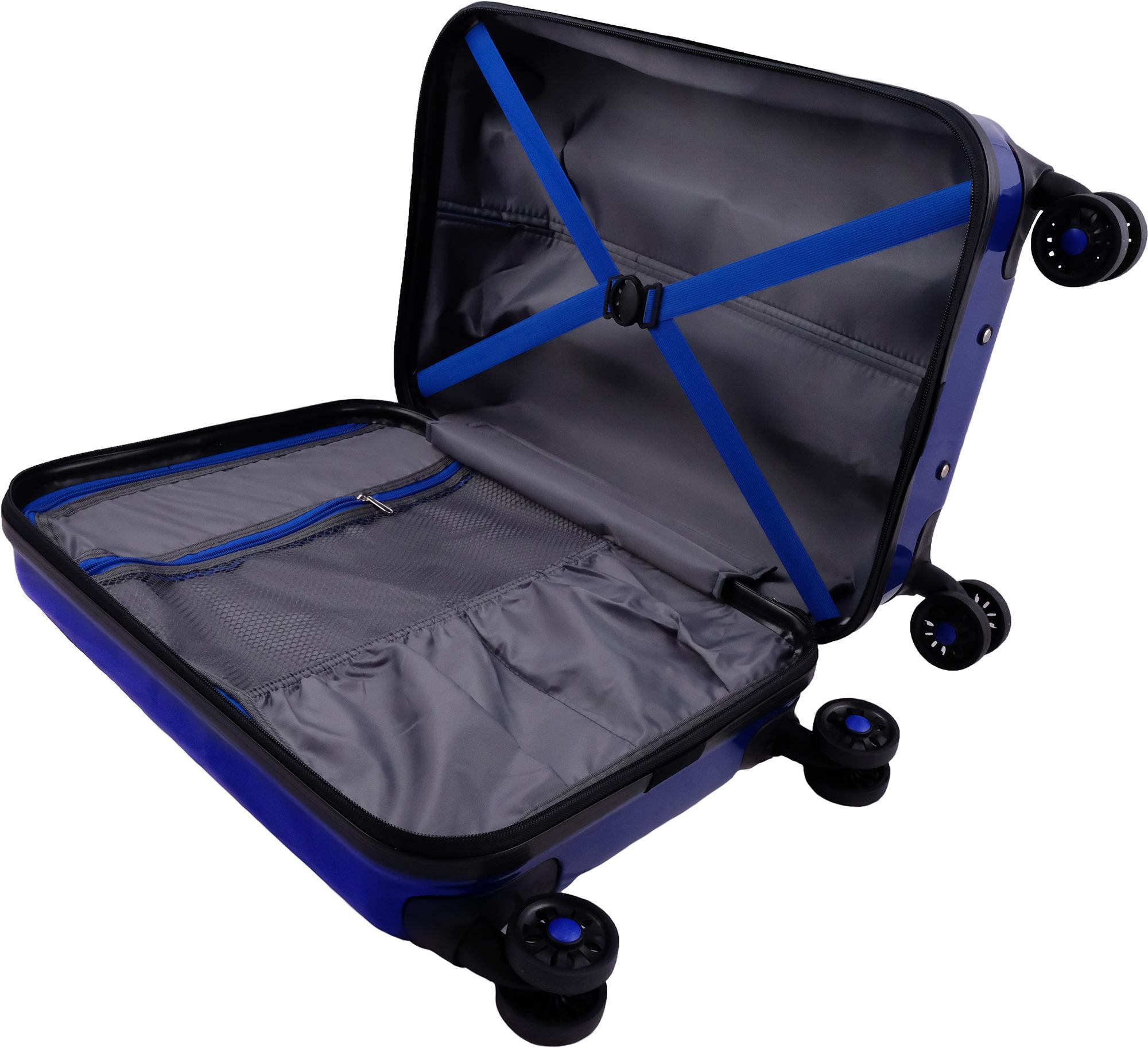 meinTrolley Hartschalen-Trolley »Einhorn unter Regenbogen, 55cm«, 4 Rollen, Made in Germany