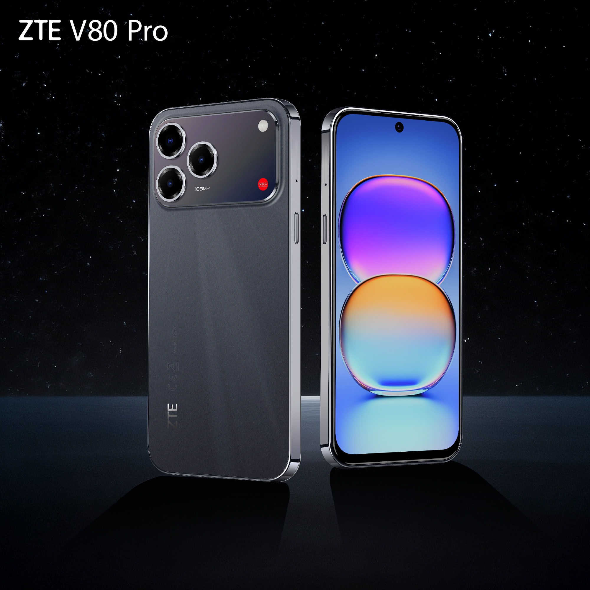 ZTE Smartphone »V80 Pro 8+256GB« Feather Black