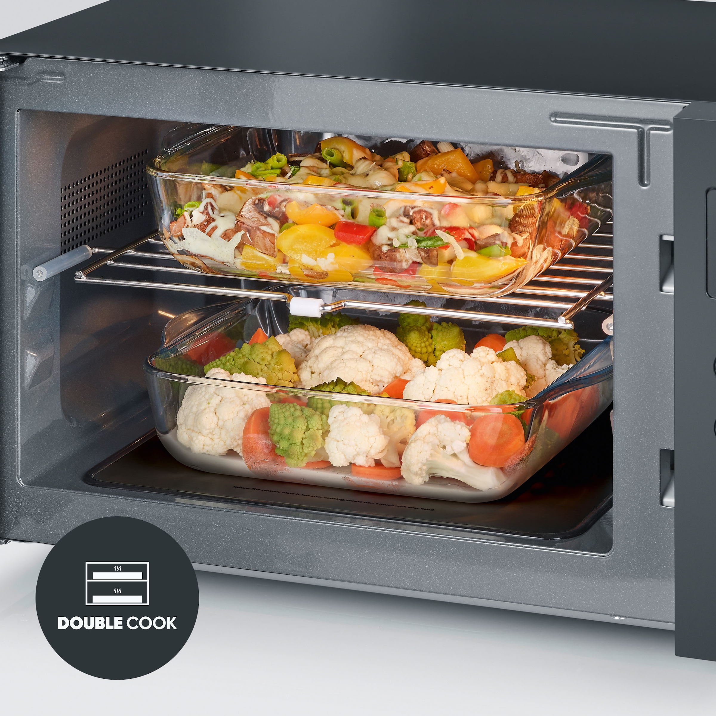 Severin Mikrowelle »MW 7763« Grill | Mikrowelle 1000 W 2-in-1 Mikrowelle mit Glasboden und Grill