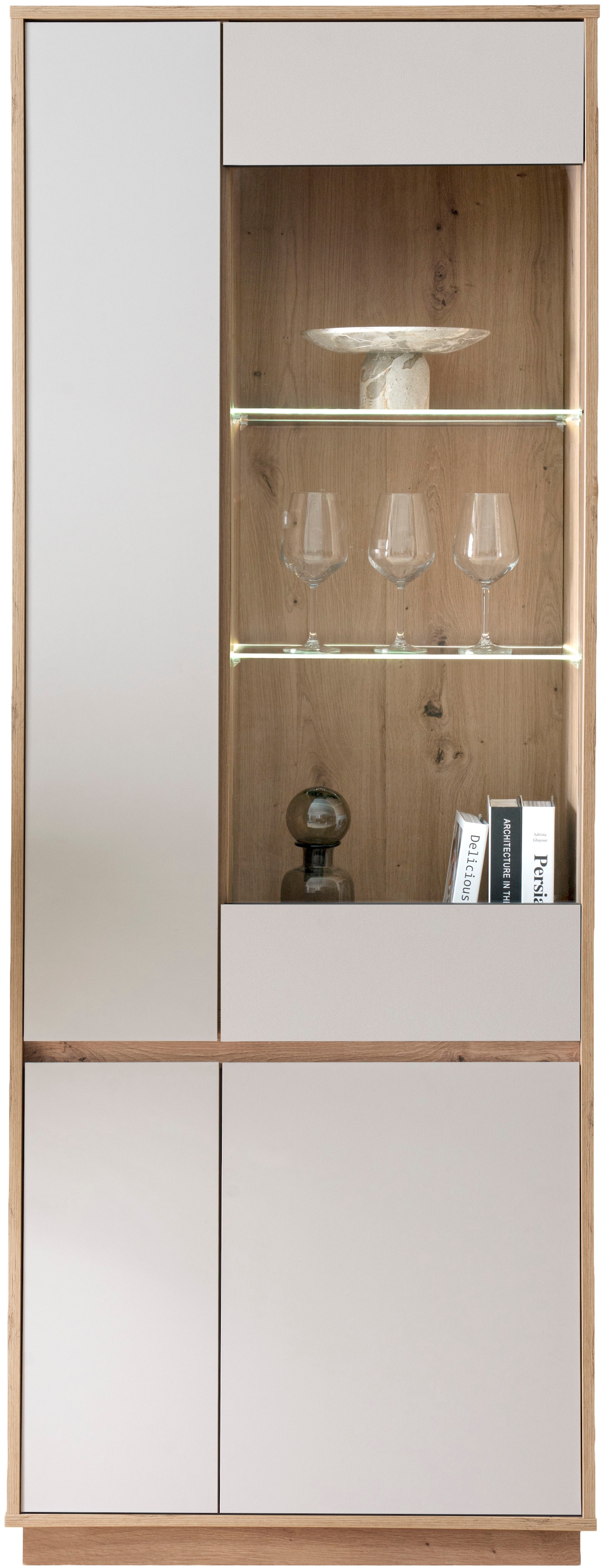 Home affaire Vitrine »Sonora, moderne Glasvitrine, Stauraumelement, Schrank« filigrane Rahmenoptik, ausreichend Stauraum, vielseitig einsetzbar